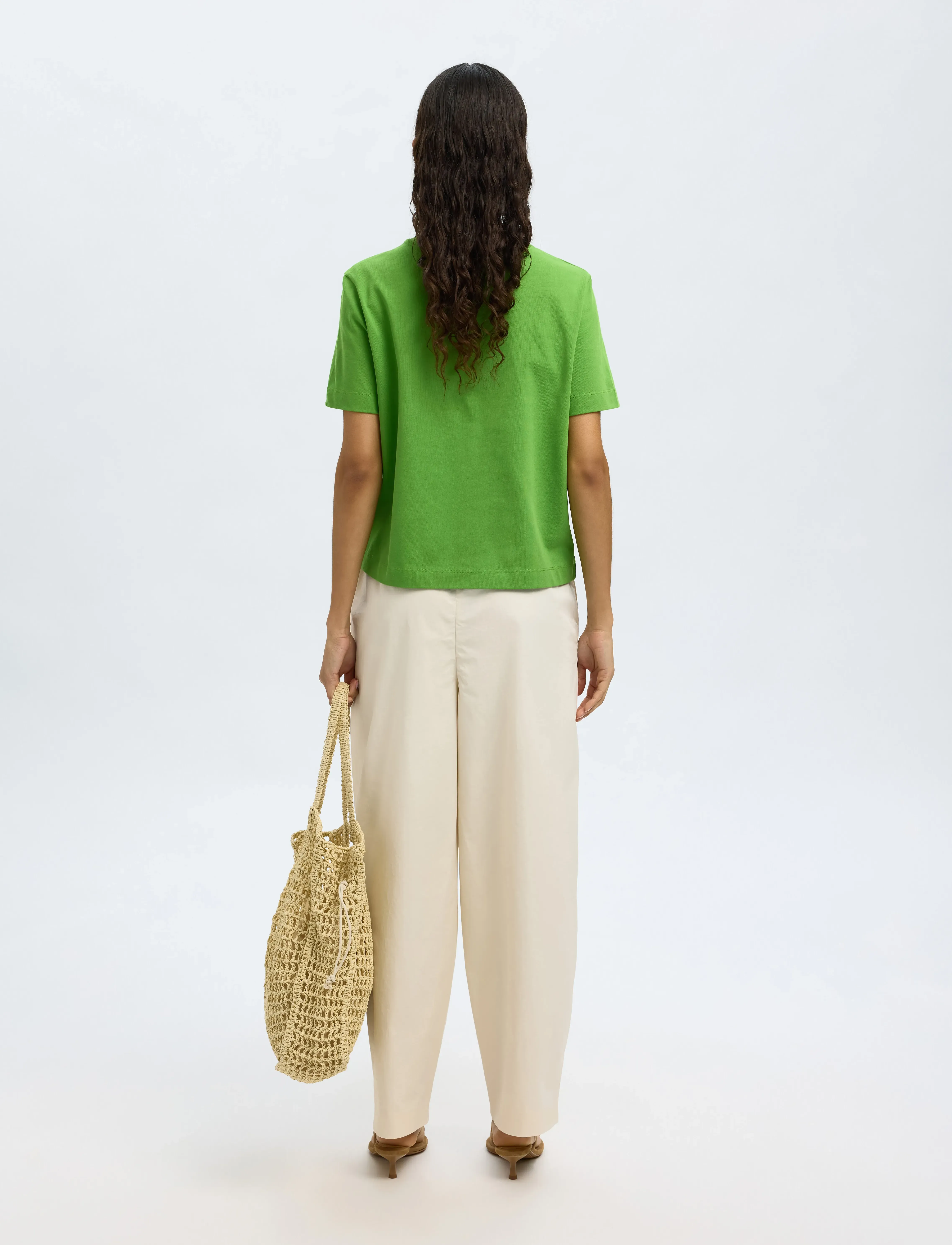 Selected - SLWESSENTIAL SS BOXY TEE NOOS - marškinėliai - spindle tree - 2