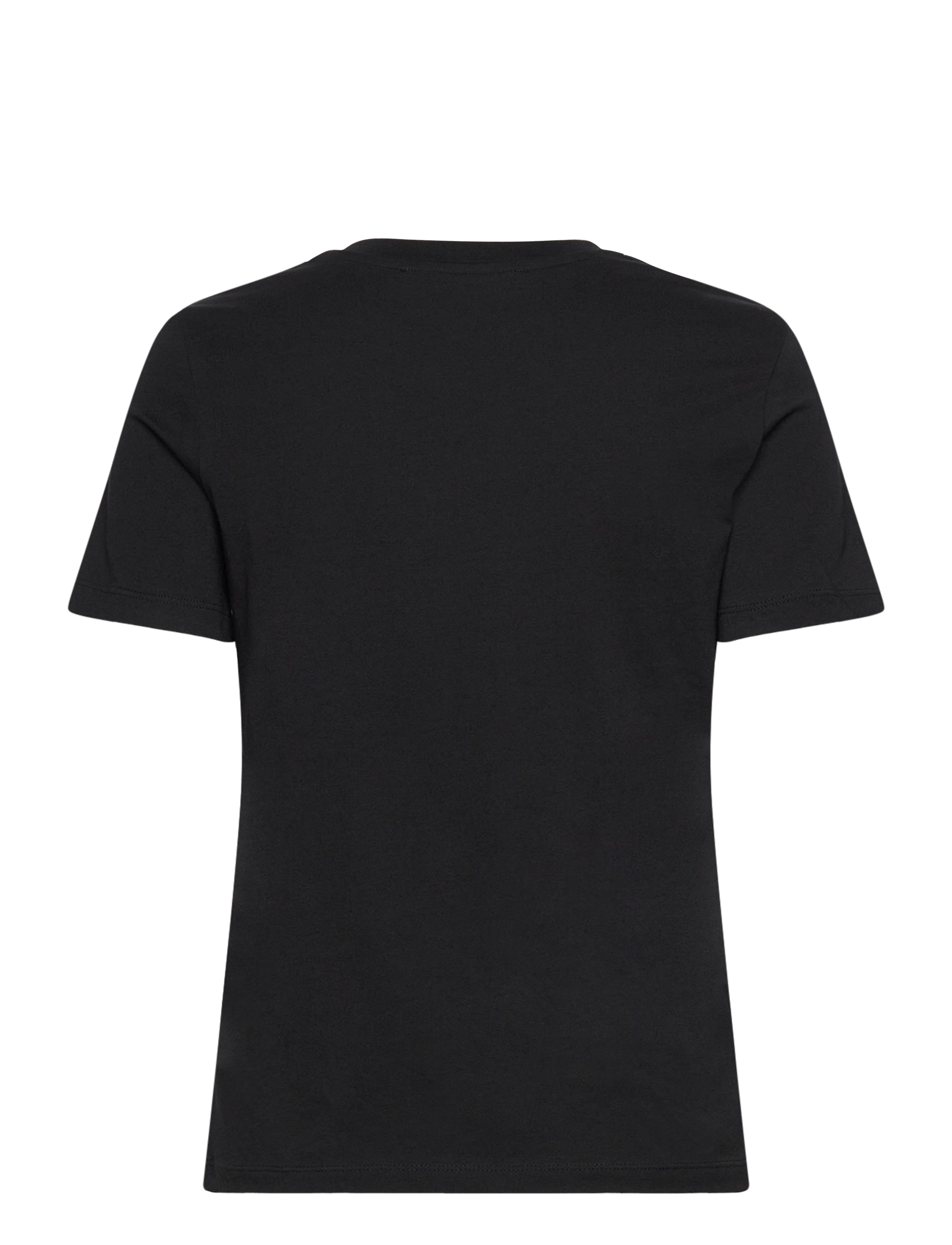 Selected - SLWESSENTIAL SS V-NECK TEE NOOS - t-shirts - black - 2