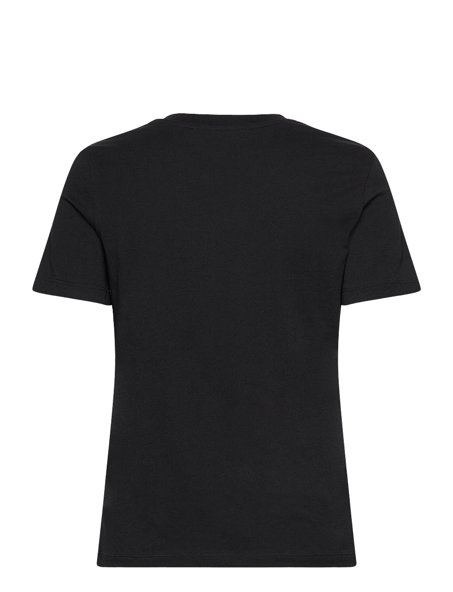 Selected - SLWESSENTIAL SS V-NECK TEE NOOS - t-shirts - black - 2