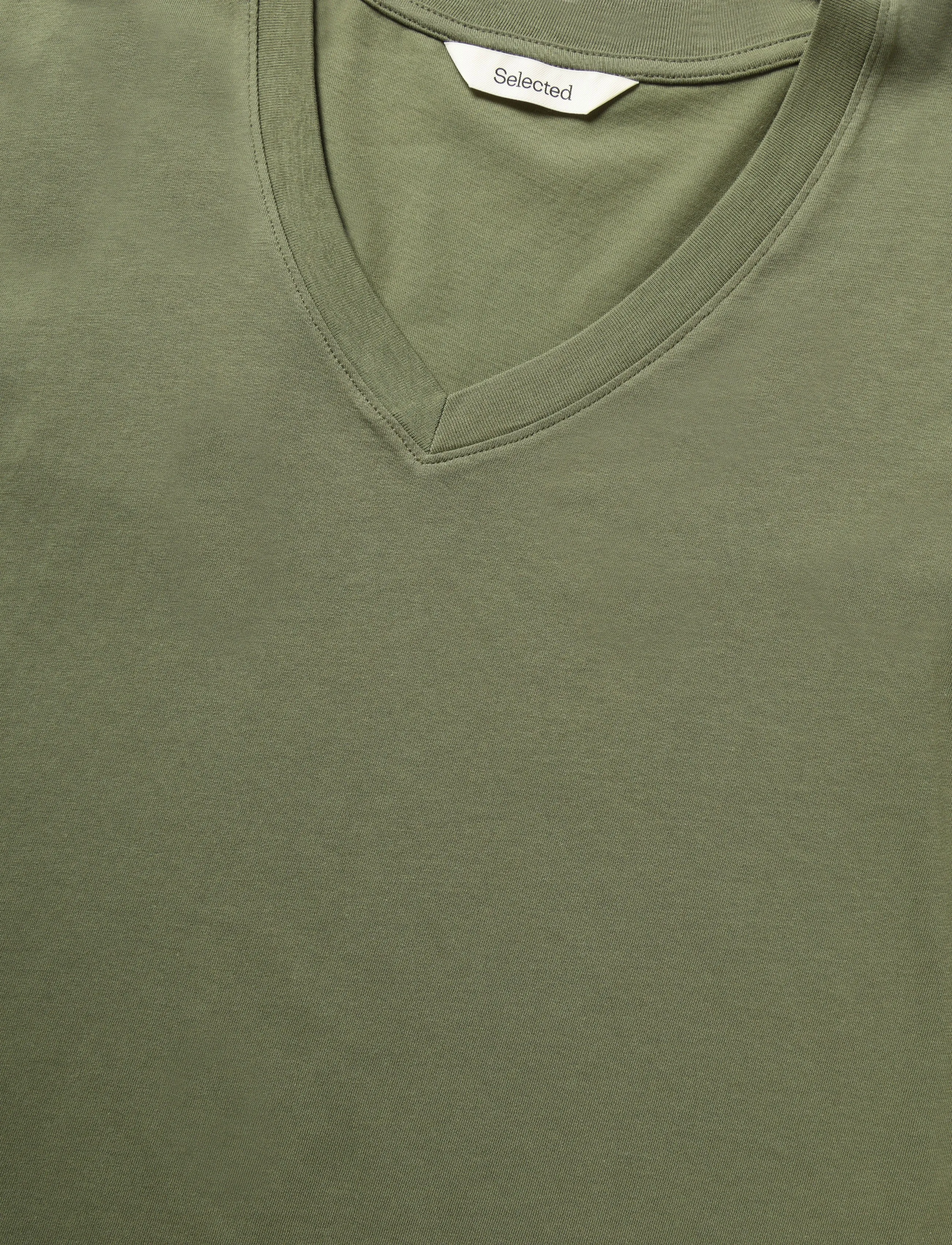 Selected - SLWESSENTIAL SS V-NECK TEE NOOS - t-shirts - kalamata - 2
