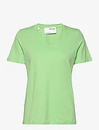 SLFESSENTIAL SS V-NECK TEE NOOS - PISTACHIO GREEN