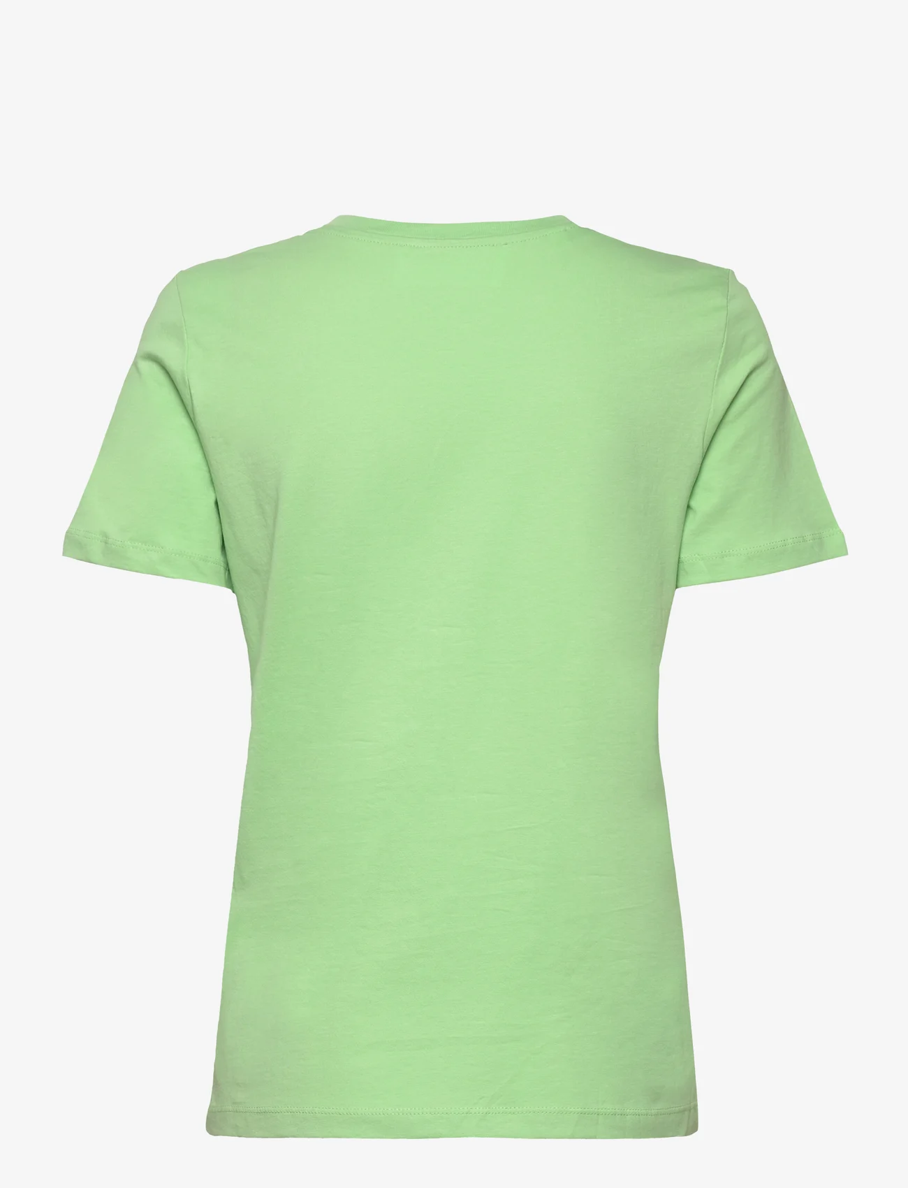 Selected Femme - SLFESSENTIAL SS V-NECK TEE NOOS - t-shirts - pistachio green - 1