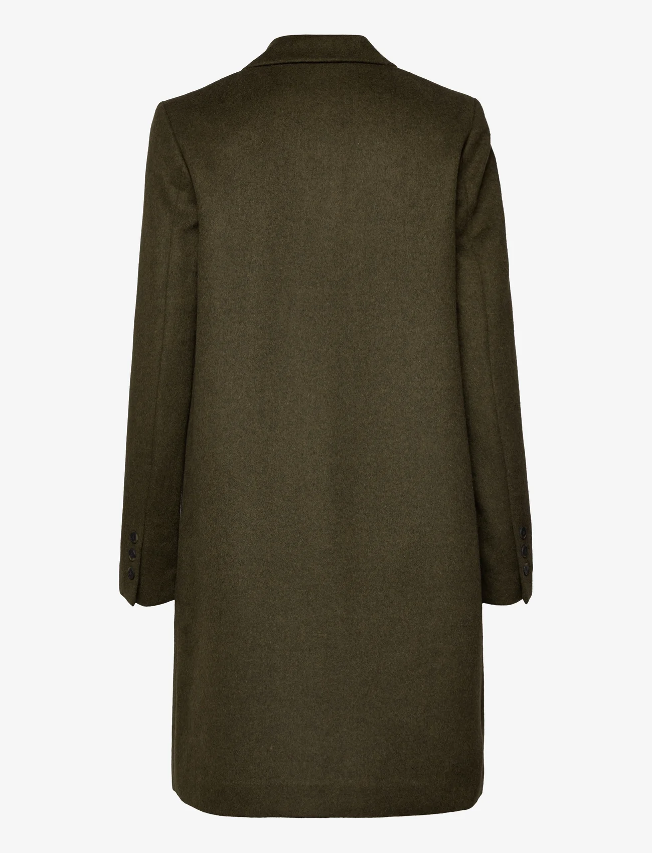Selected Femme - SLFMETTE WOOL COAT B - winter coats - ivy green - 1
