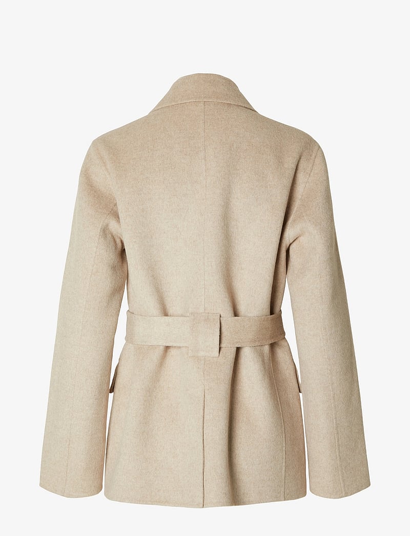 Selected - SLFTARA HANDMADE JACKET B NOOS - ullarjakkar - sandshell - 2