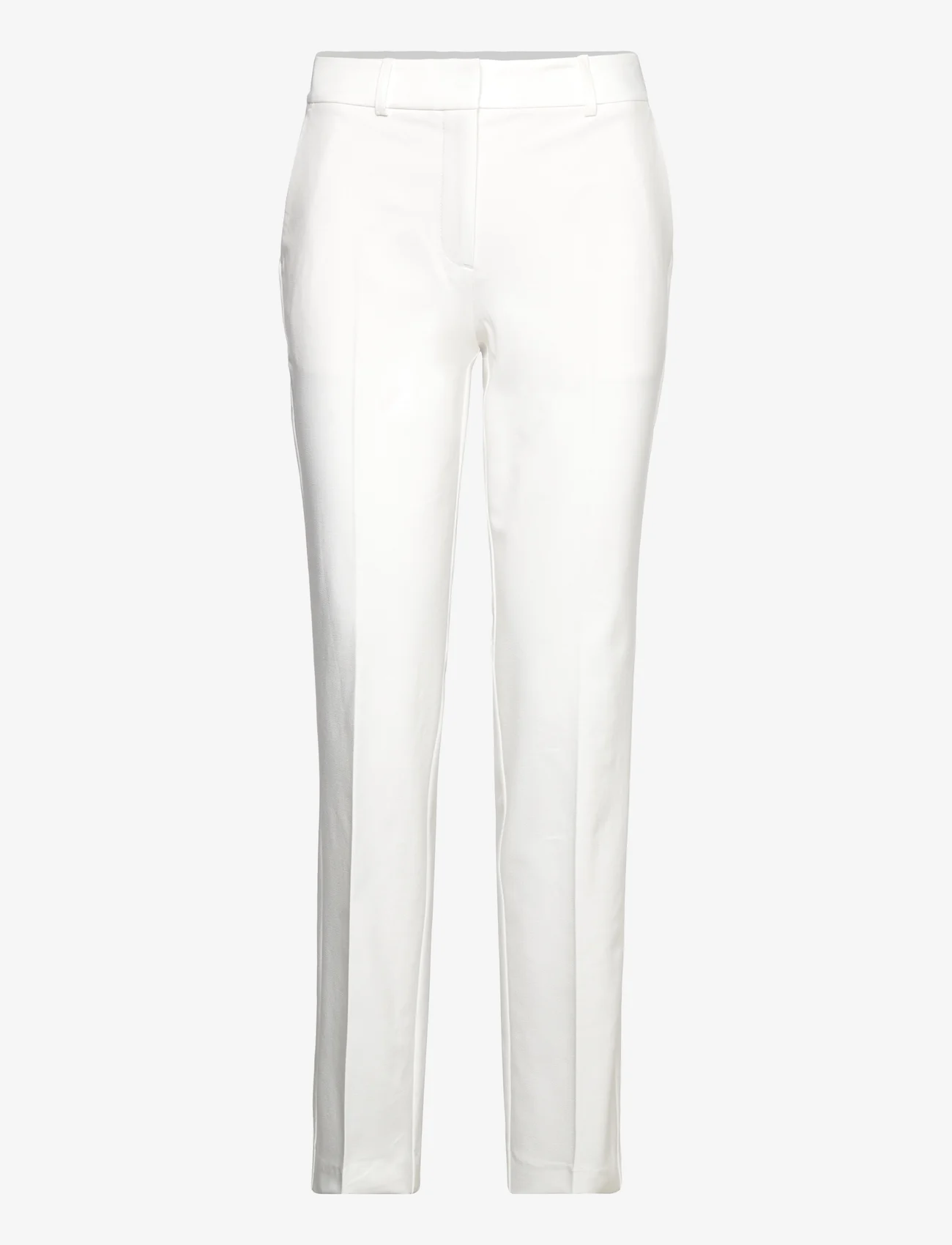 Selected Femme - SLFELIANA MW STRAIGHT PANT B NOOS - bukser med lige ben - snow white - 0