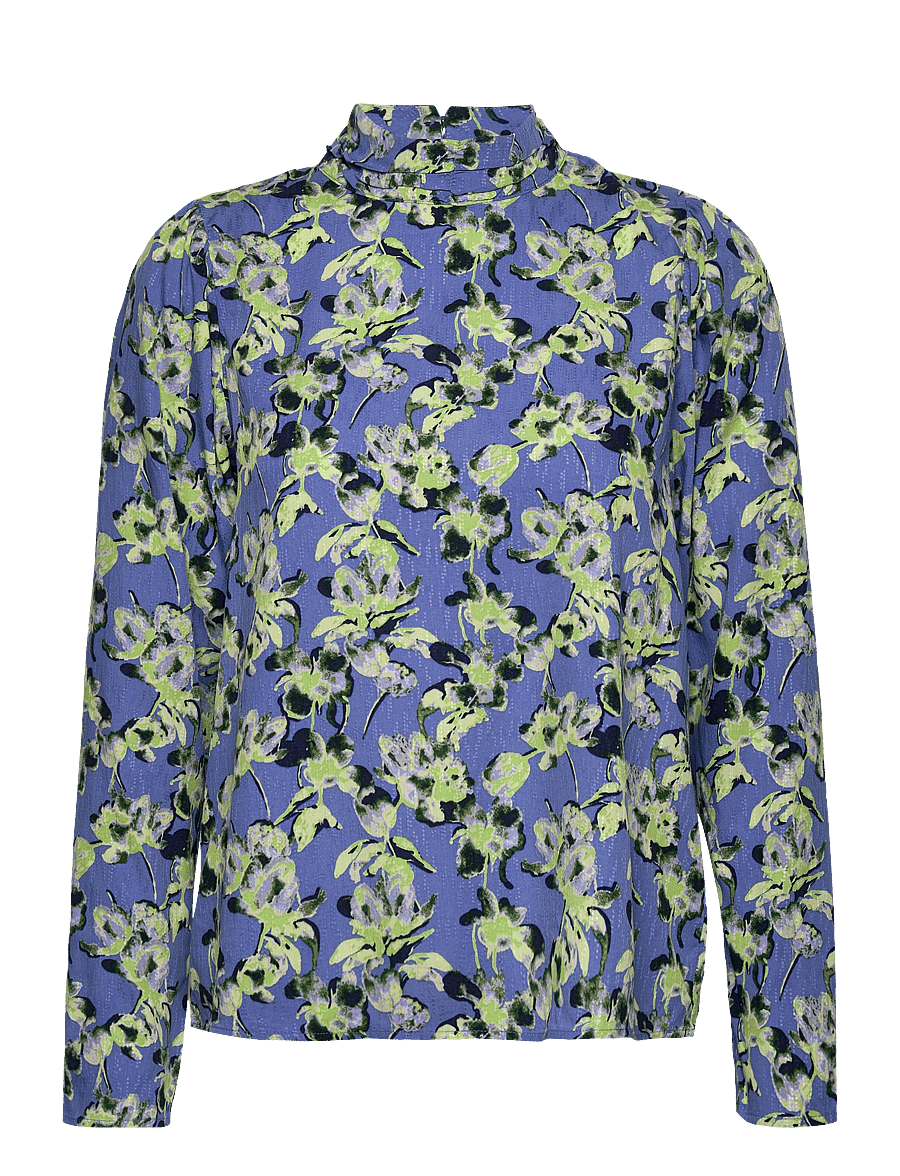 Selected - SLFJANA LS AOP TOP B - langærmede bluser - ultramarine - 1