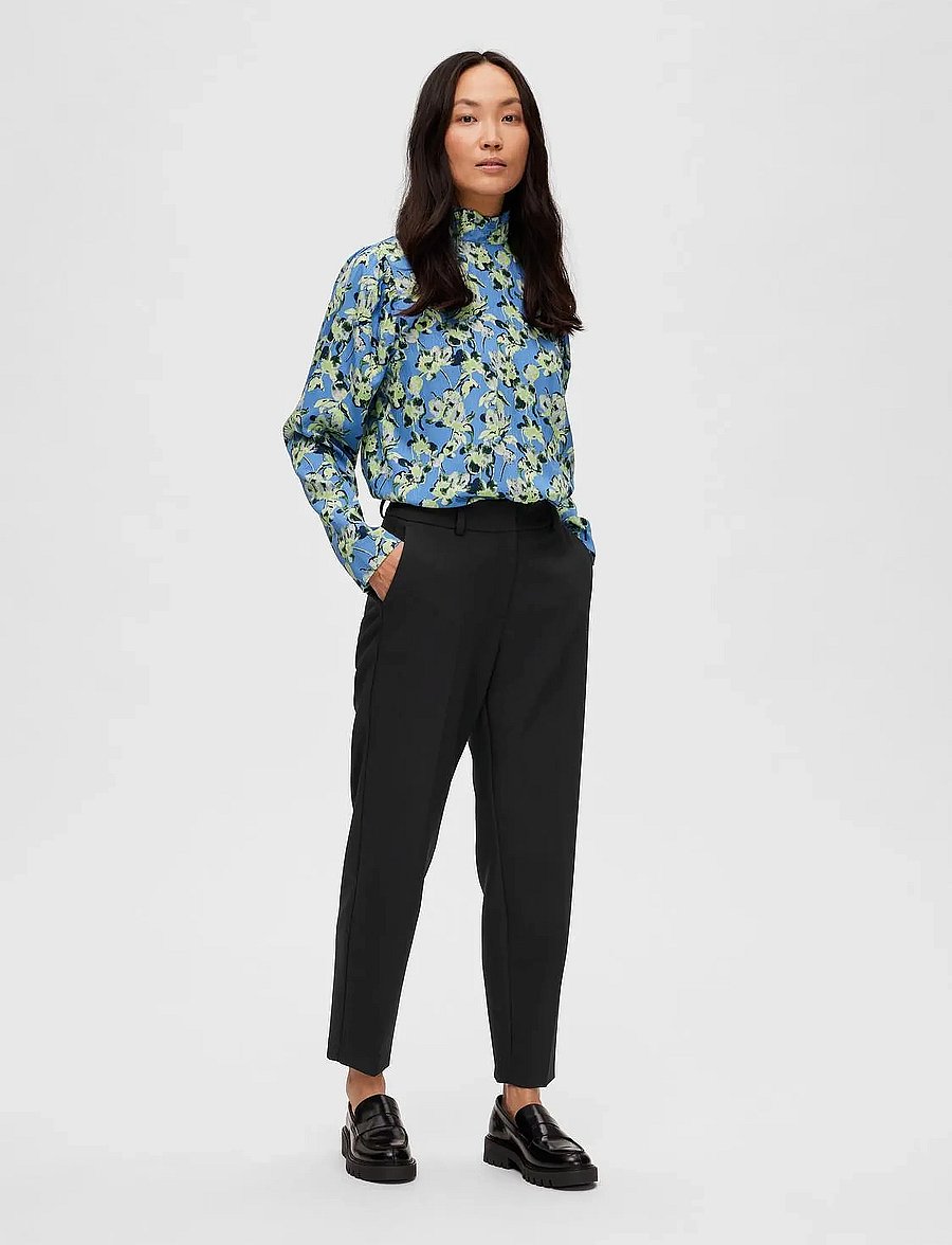 Selected - SLFJANA LS AOP TOP B - langærmede bluser - ultramarine - 4
