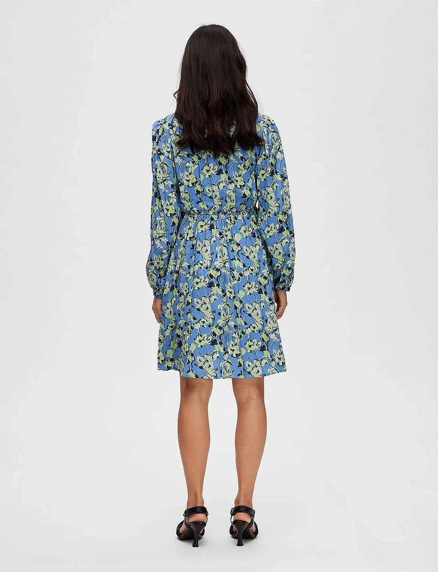 Selected - SLFJANA LS SHORT SHIRT DRESS B - robes chemises - ultramarine - 3