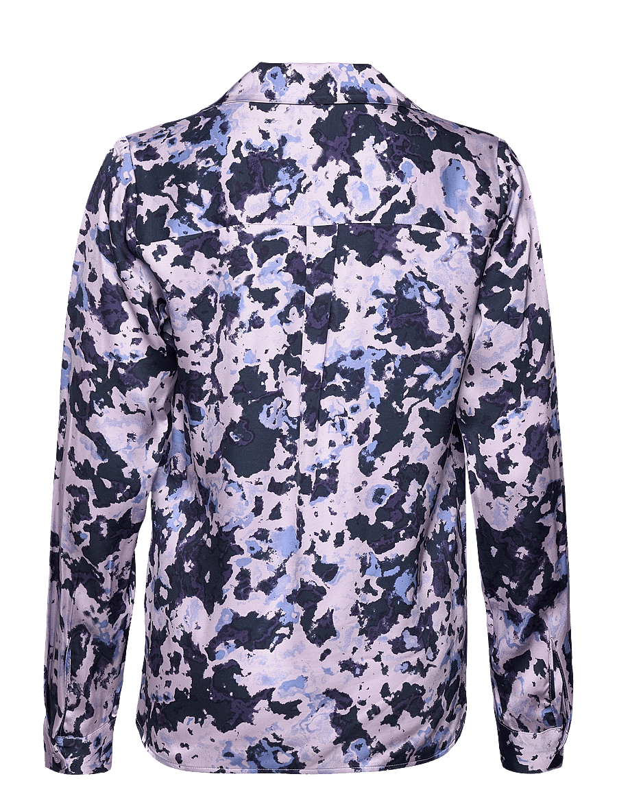 Selected - SLFARONIA LS AOP SATIN SHIRT B - langärmlige hemden - orchid petal - 2