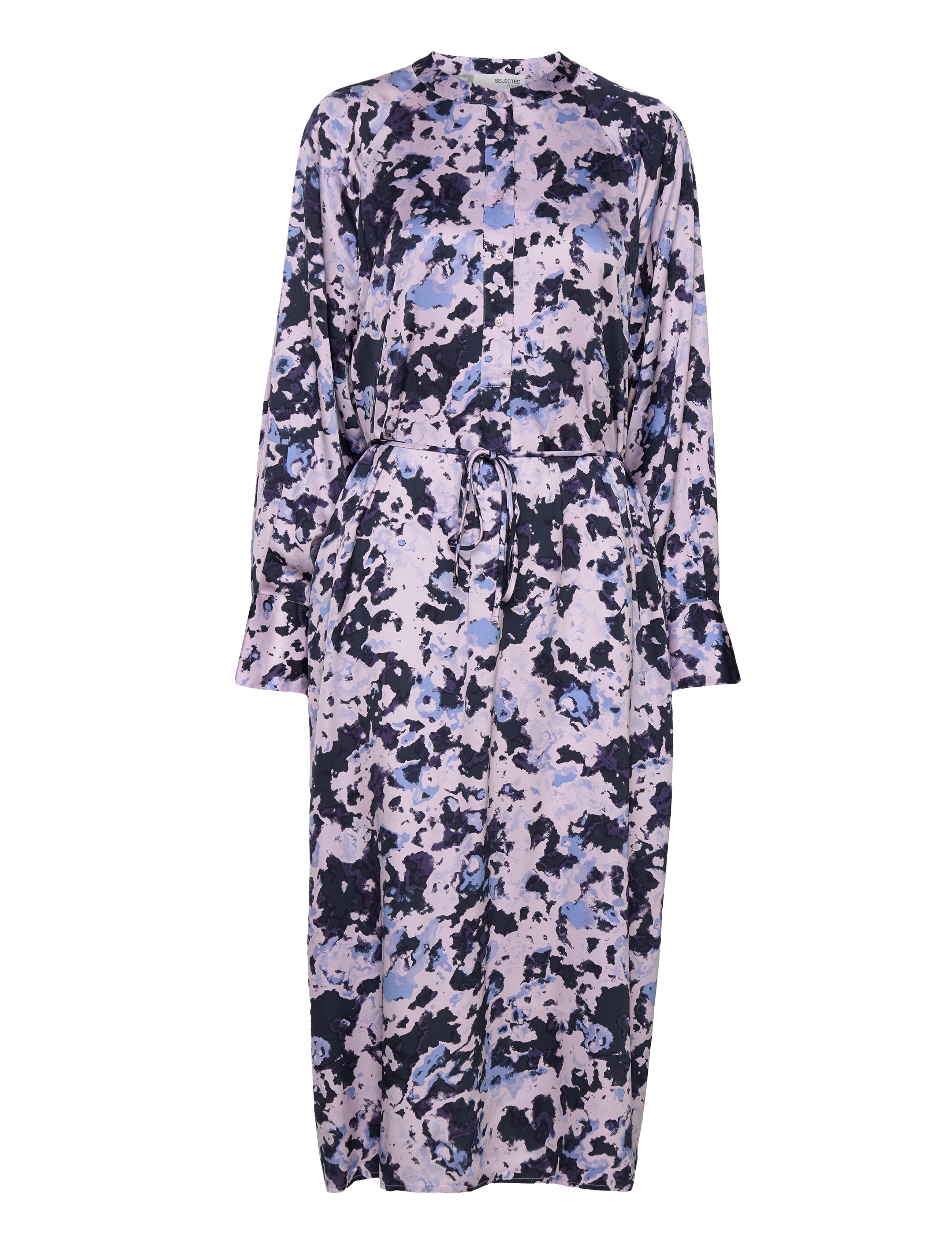 Selected SLFARONIA LS MIDI AOP SHIRT DRESS B - Kläder - ORCHID PETAL / multi