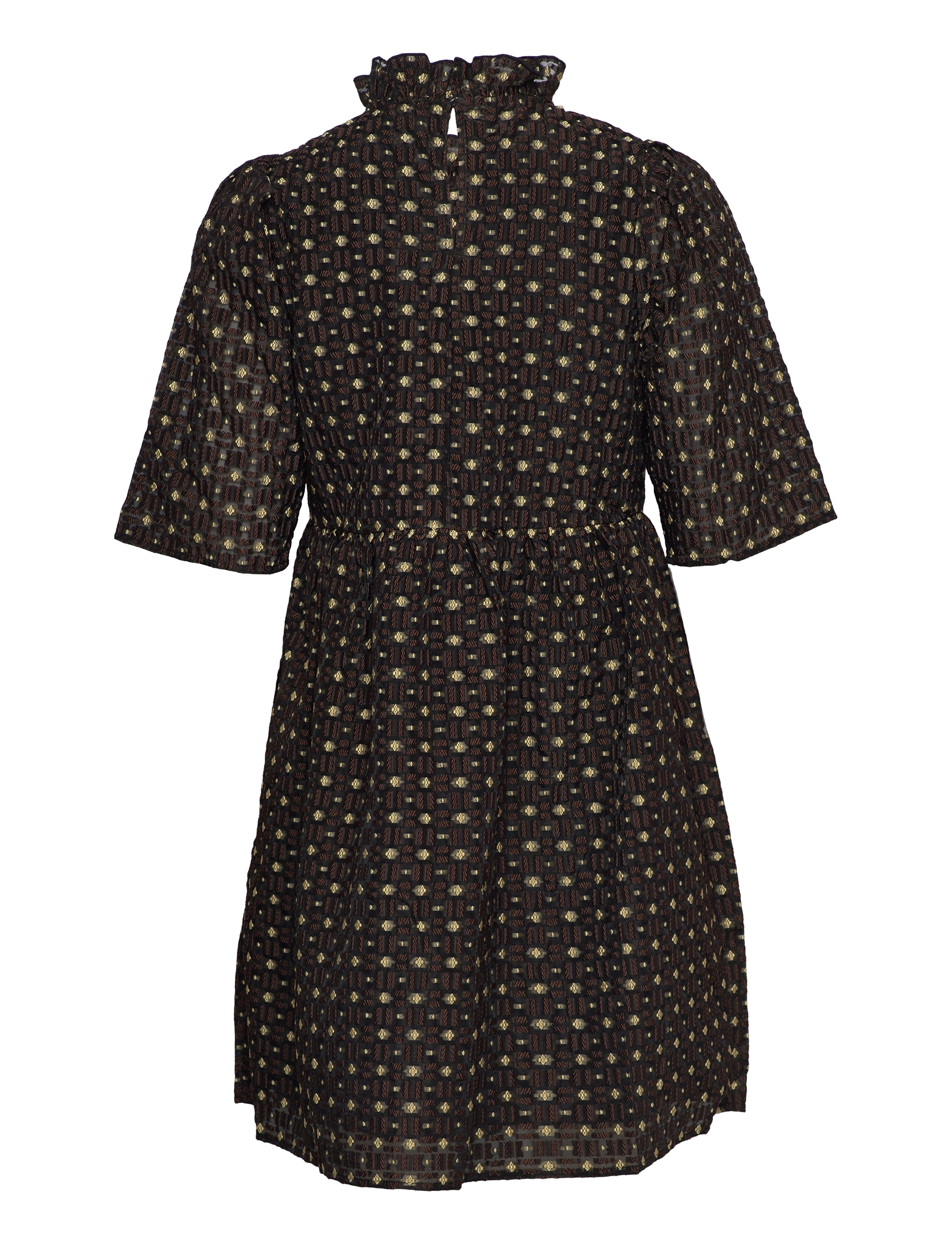 Selected - SLFSOFINE 2/4  SHORT JACQUARD DRESS B - kurze kleider - black - 2