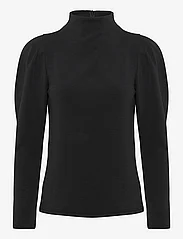 Selected Femme - SLFFENJA LS T-NECK TOP B NOOS - long-sleeved blouses - black - 0