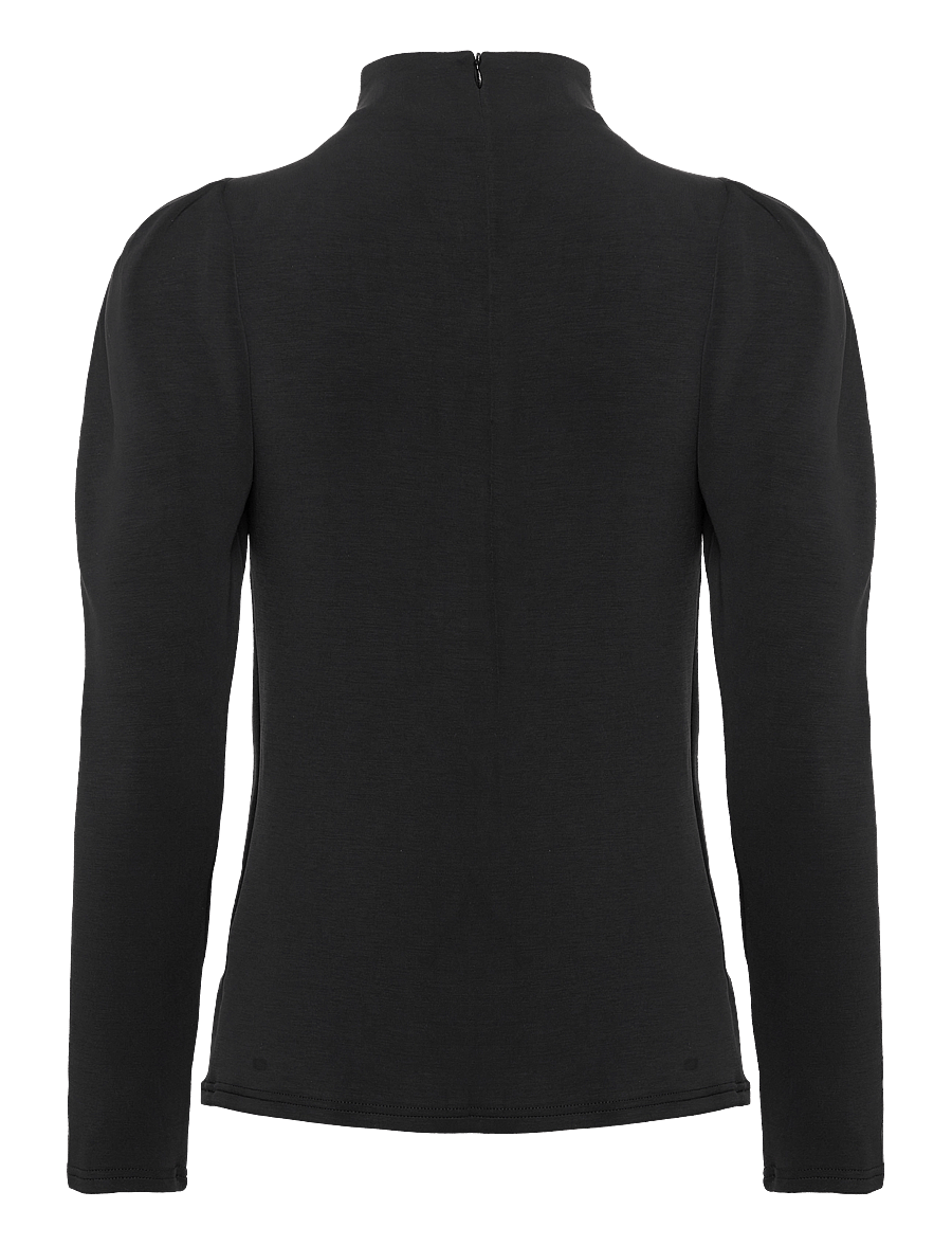 Selected - SLFFENJA LS T-NECK TOP B NOOS - blouses à manches longues - black - 2