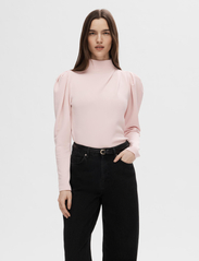 Selected Femme - SLFFENJA LS T-NECK TOP B NOOS - long-sleeved blouses - cradle pink - 2