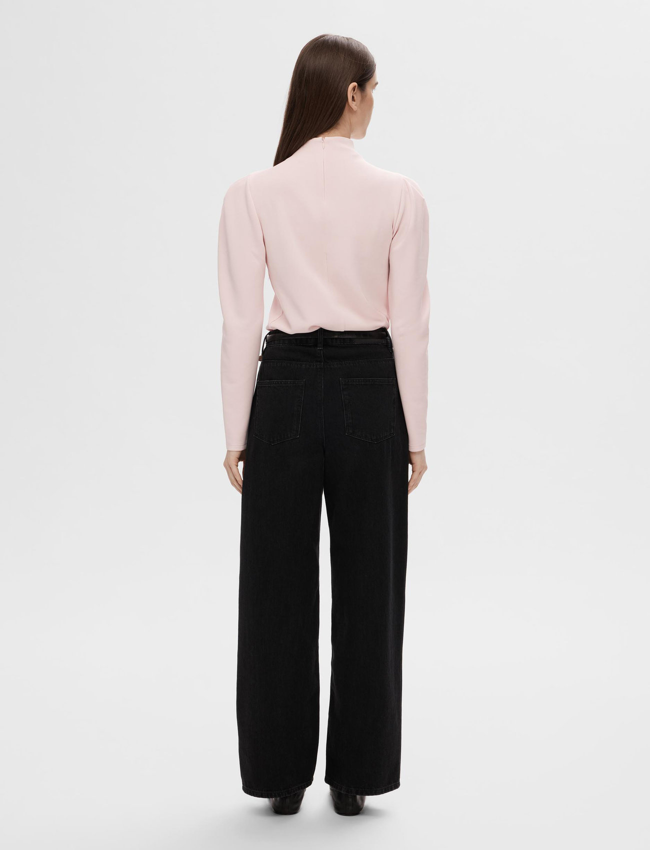 Selected Femme - SLFFENJA LS T-NECK TOP B NOOS - blouses met lange mouwen - cradle pink - 1