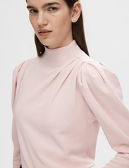 Selected Femme - SLFFENJA LS T-NECK TOP B NOOS - long-sleeved blouses - cradle pink - 4