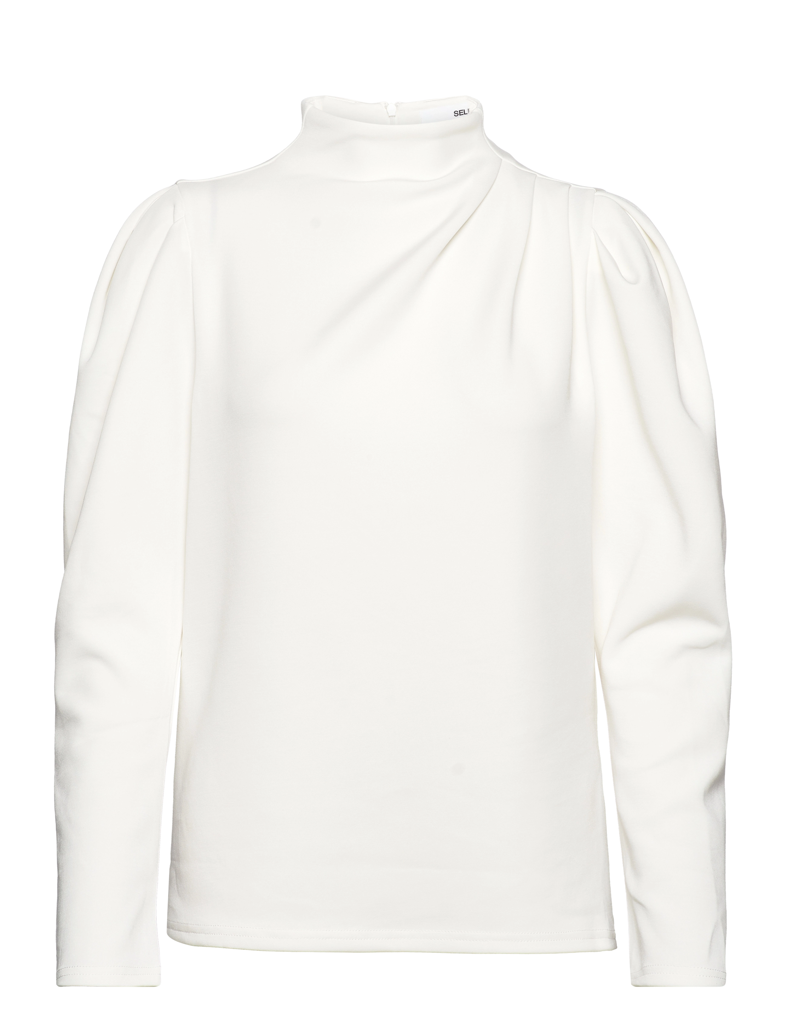 Selected SLFFENJA LS T-NECK TOP B NOOS - Selected - SNOW WHITE / white
