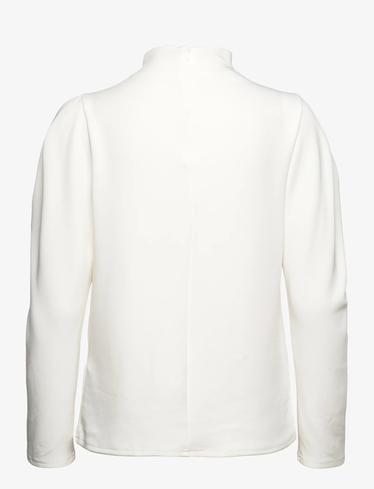 Selected Femme - SLFFENJA LS T-NECK TOP B NOOS - long-sleeved blouses - snow white - 1