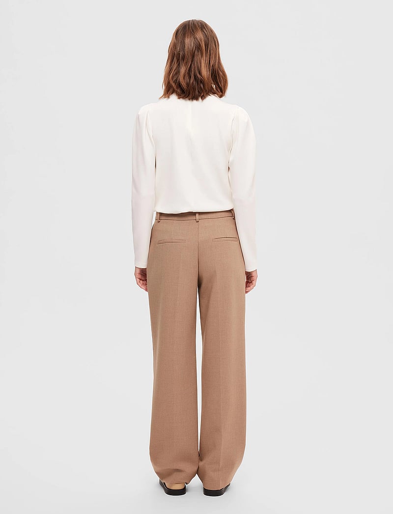 Selected - SLFFENJA LS T-NECK TOP B NOOS - blouses à manches longues - snow white - 3