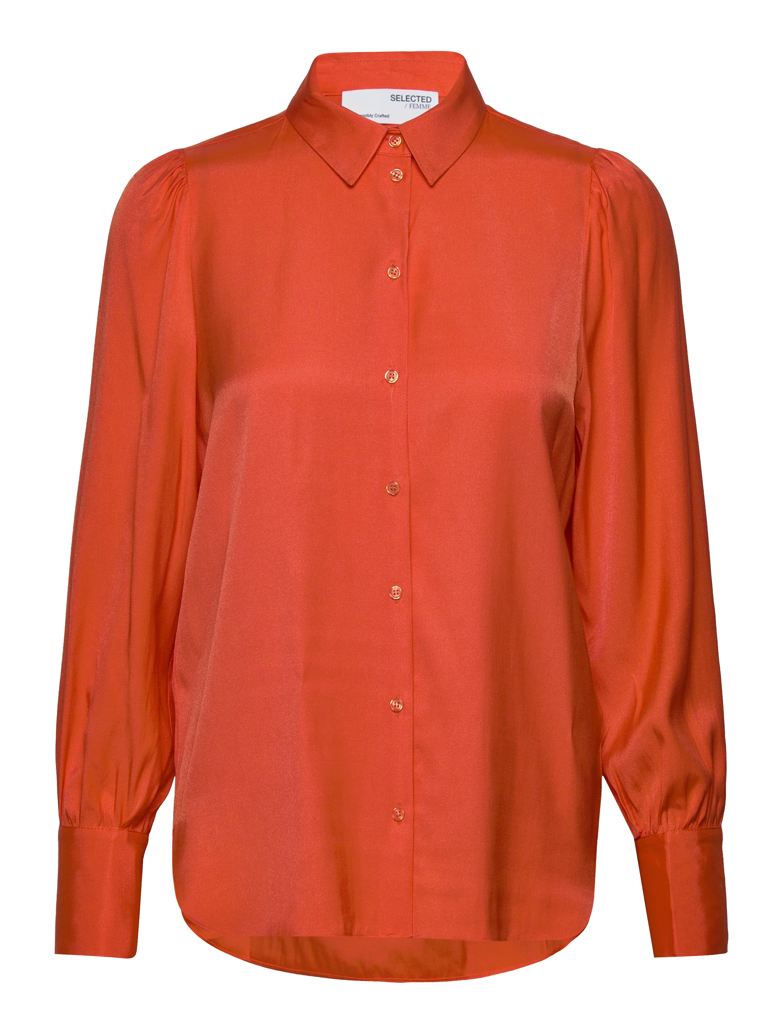 SELECTED Slfalfa Ls Shirt B Orange - 34 - Damen