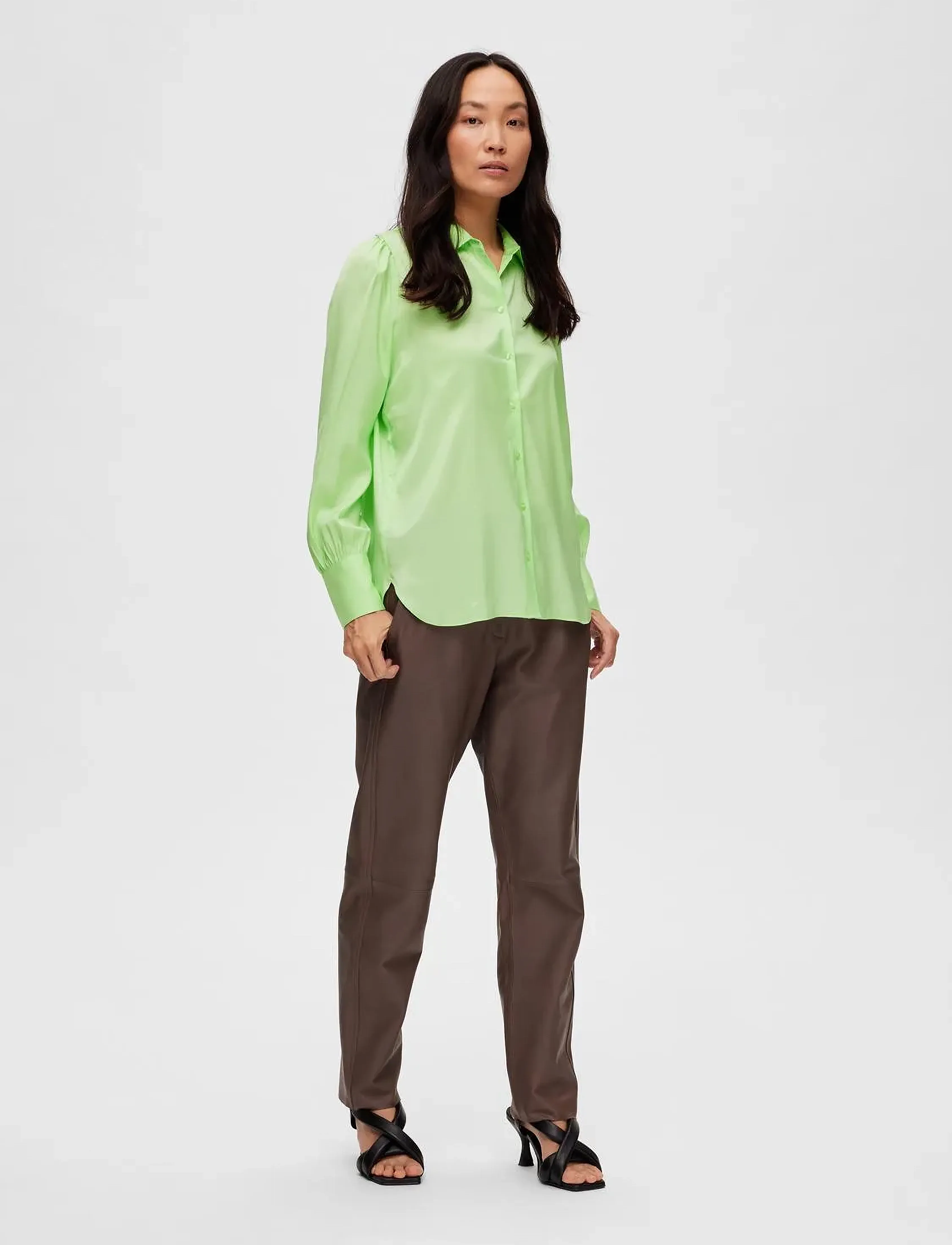 Selected - SLFALFA LS  SHIRT B - langärmlige hemden - pistachio green - 4