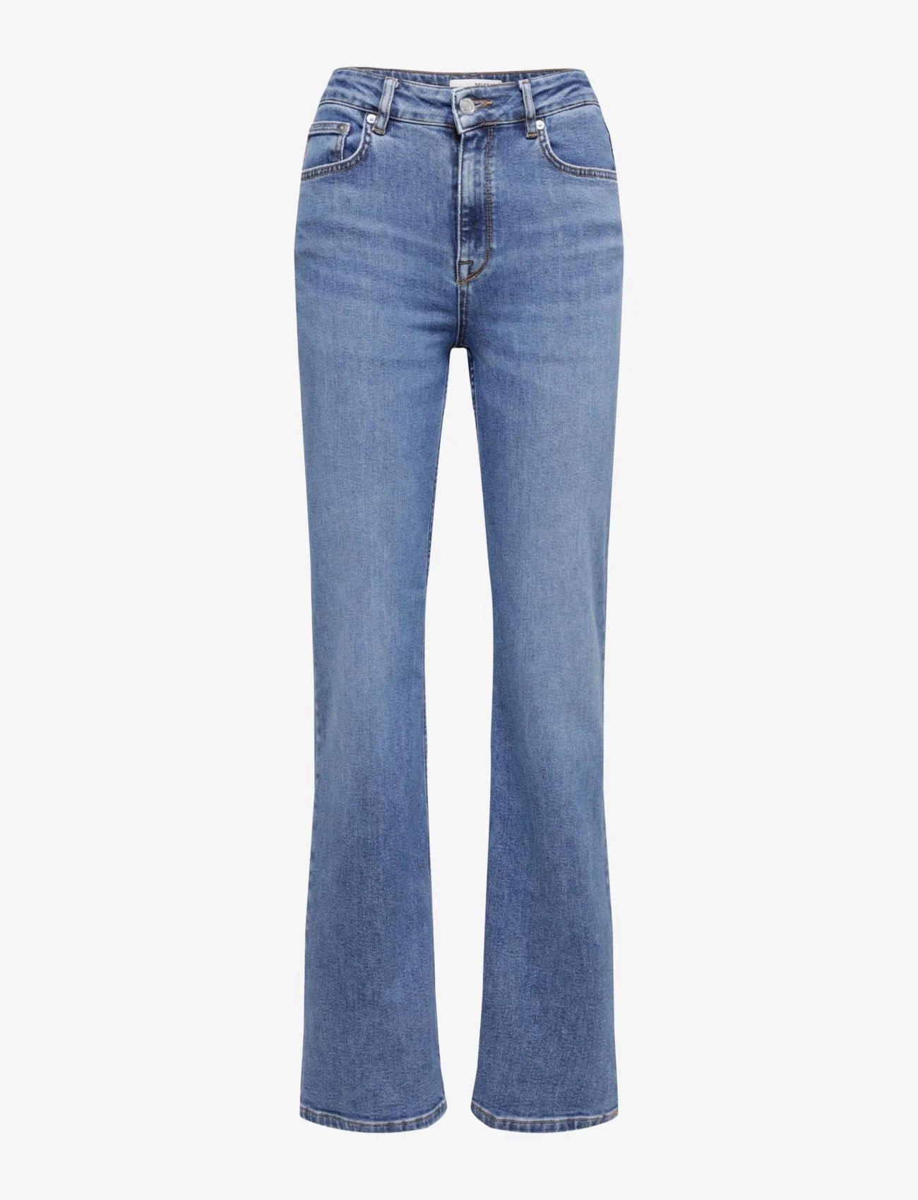 Selected Femme - SLFTONE HW MID BLUE BOOTCUT JEANS W NOOS - bootcut jeans - medium blue denim - 0