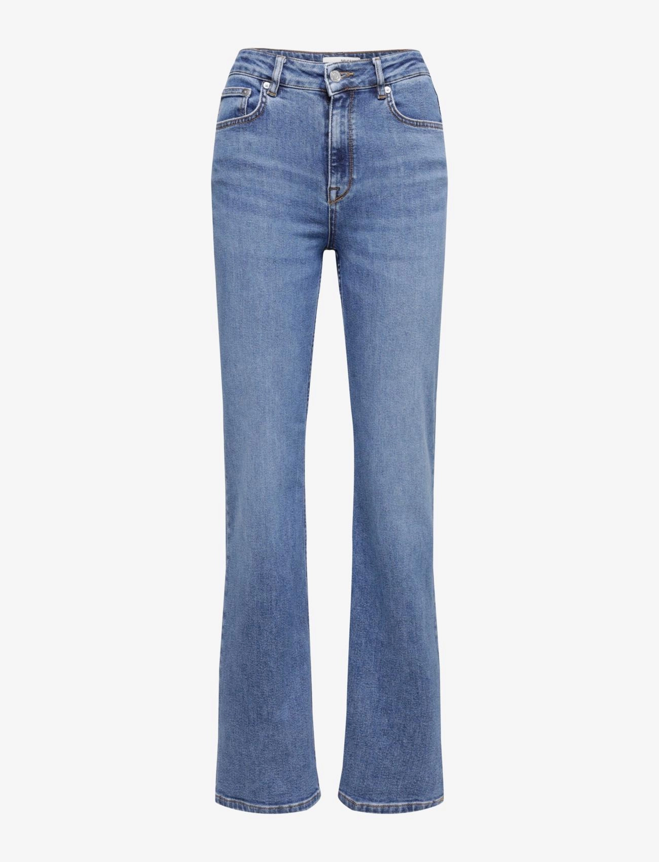 Selected - SLFTONE HW MID BLUE BOOTCUT JEANS W NOOS - medium blue denim - 1