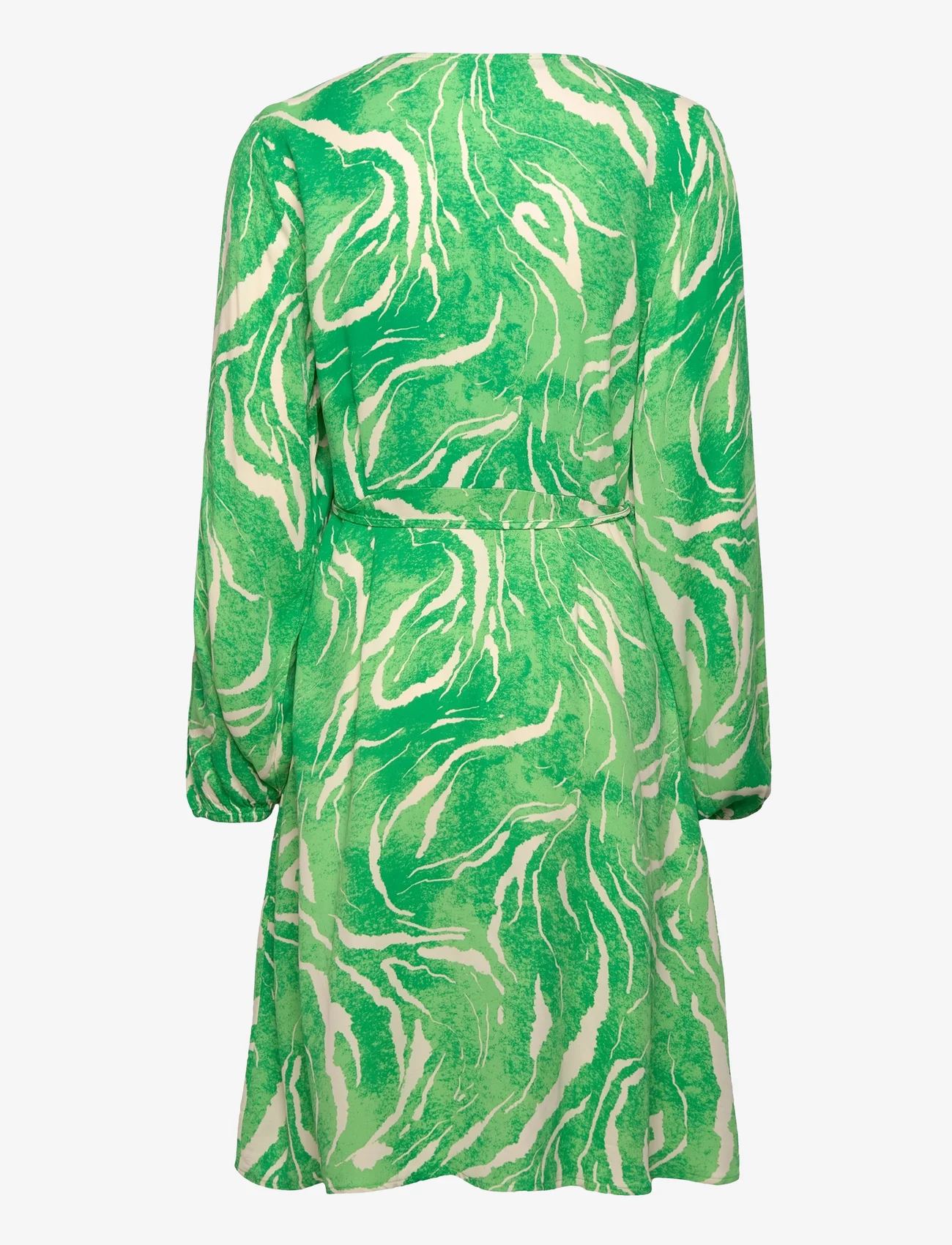 Selected Femme - SLFFIOLA LS AOP WRAP DRESS B - wickelkleider - absinthe green - 1