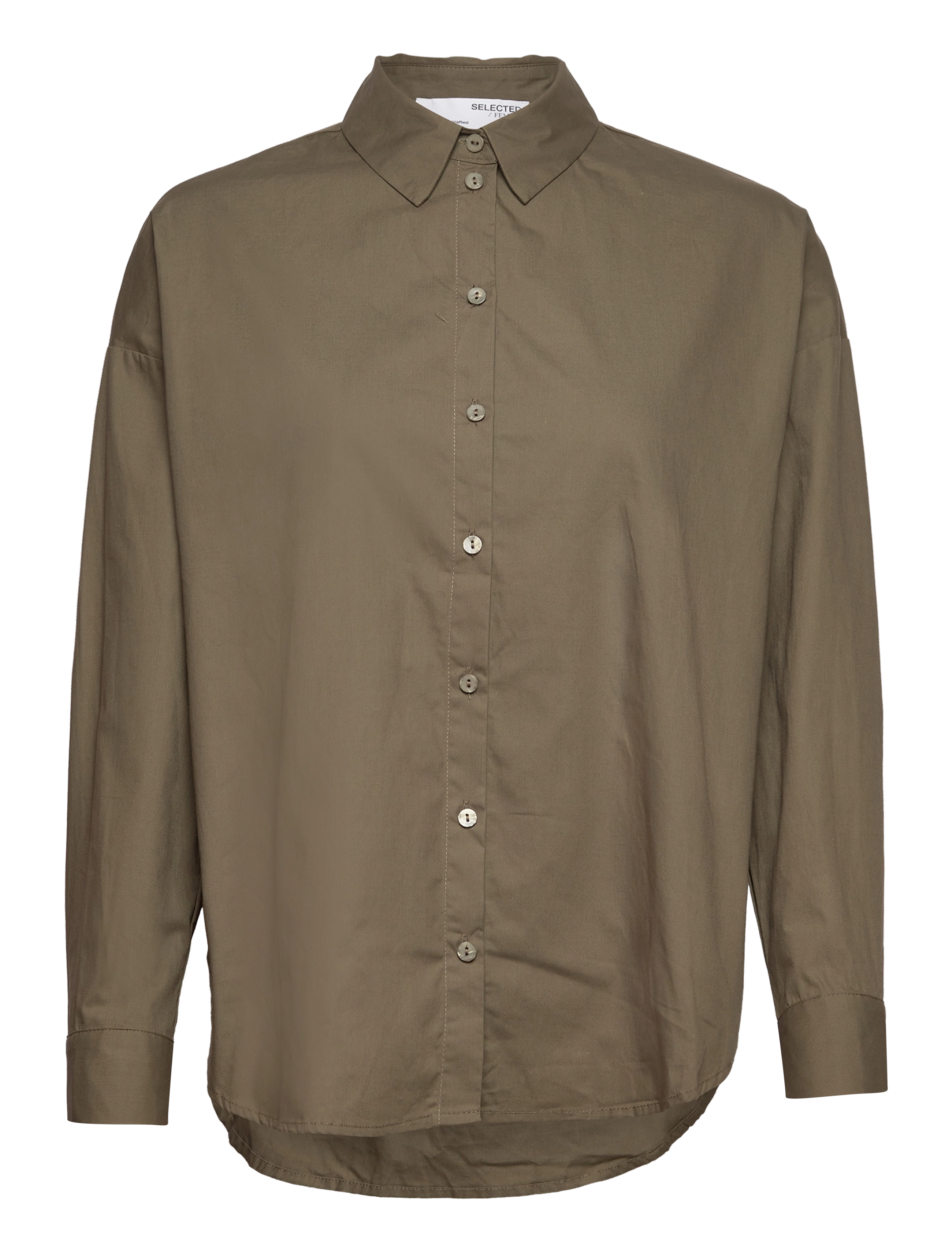 SELECTED Slfbenna Ls Shirt D2 Braun - 34 - Damen