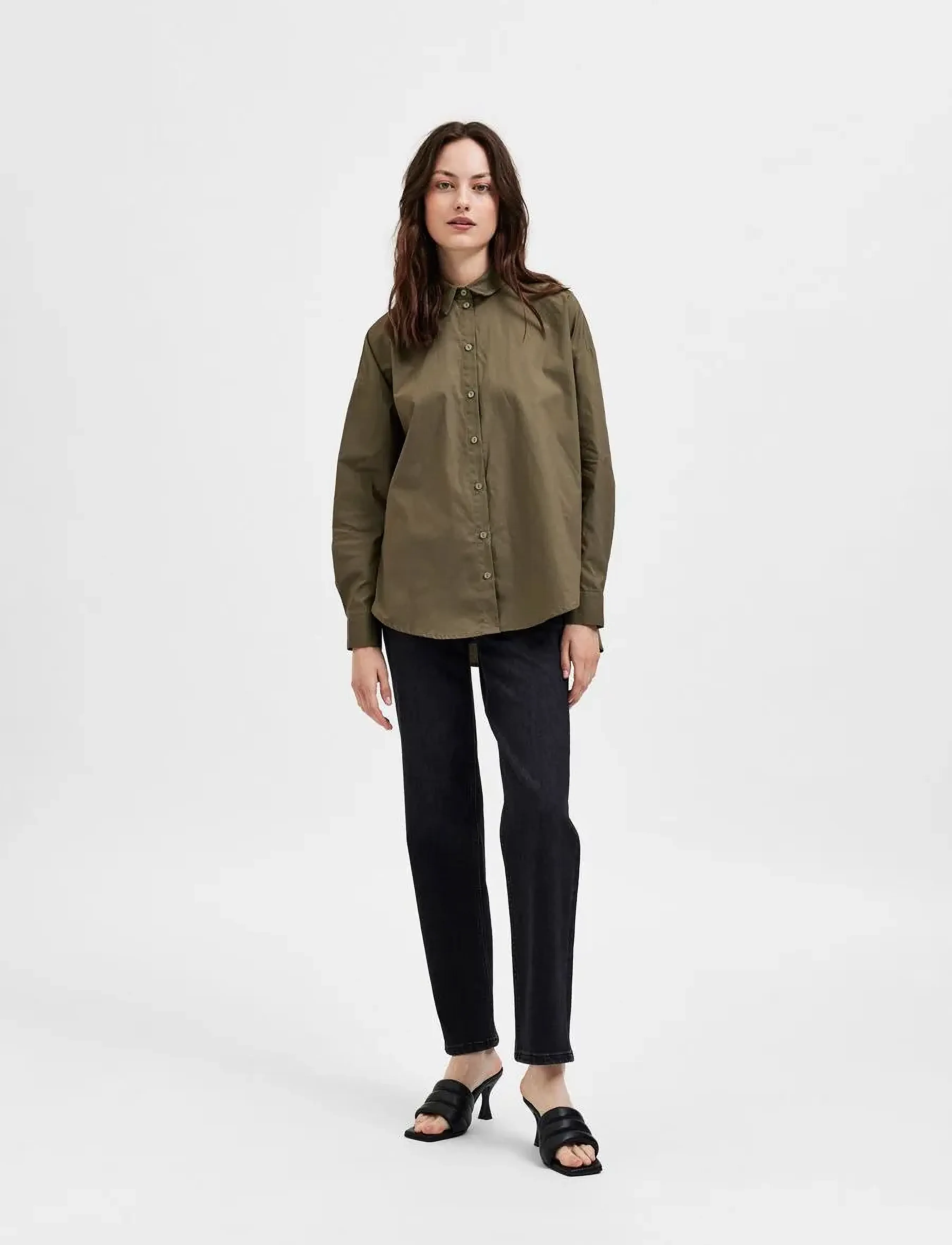 Selected - SLFBENNA LS SHIRT D2 - langærmede skjorter - kalamata - 4