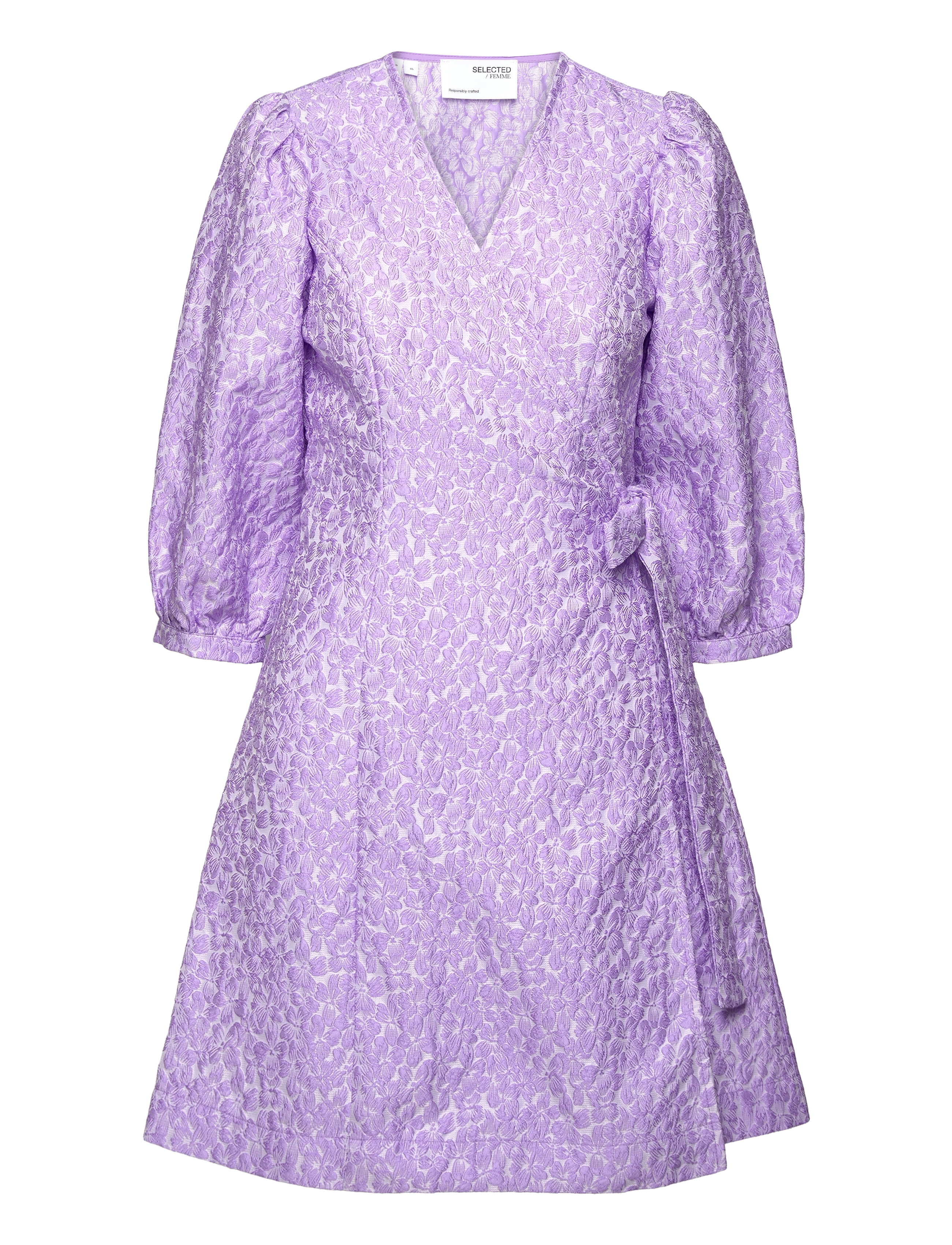 Selected - SLFJULIA-SIV 3/4 SHORT DRESS EX - violet tulip - 1