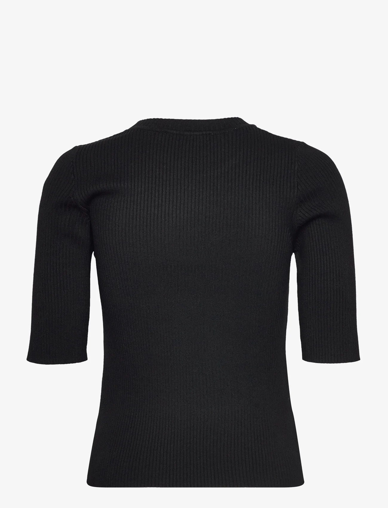 Selected Femme - SLFMALA 2/4 KNIT O-NECK NOOS - sweaters - black - 1