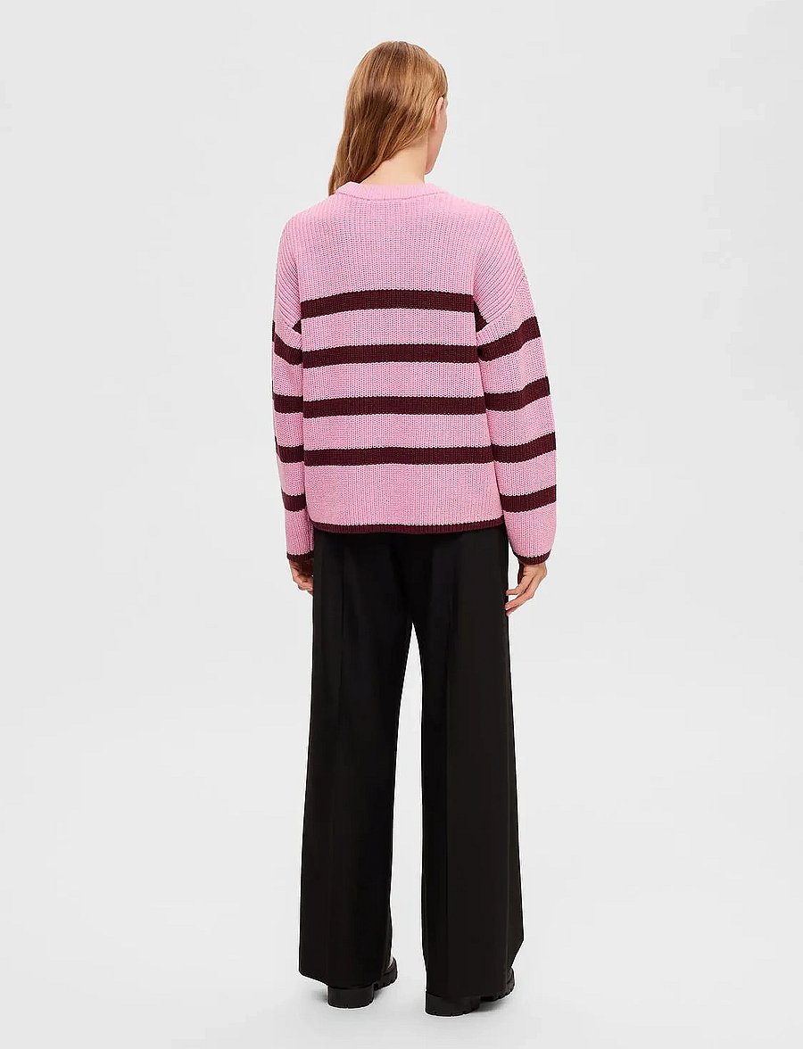 Selected - SLFBLOOMIE LS KNIT O-NECK NOOS - pullover - moonlite mauve - 3