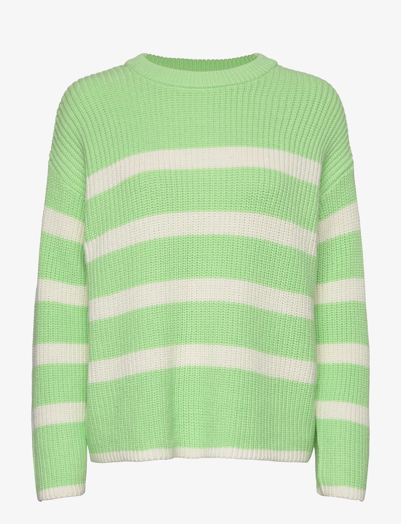 Selected Femme - SLFBLOOMIE LS KNIT O-NECK NOOS - swetry - pistachio green - 0
