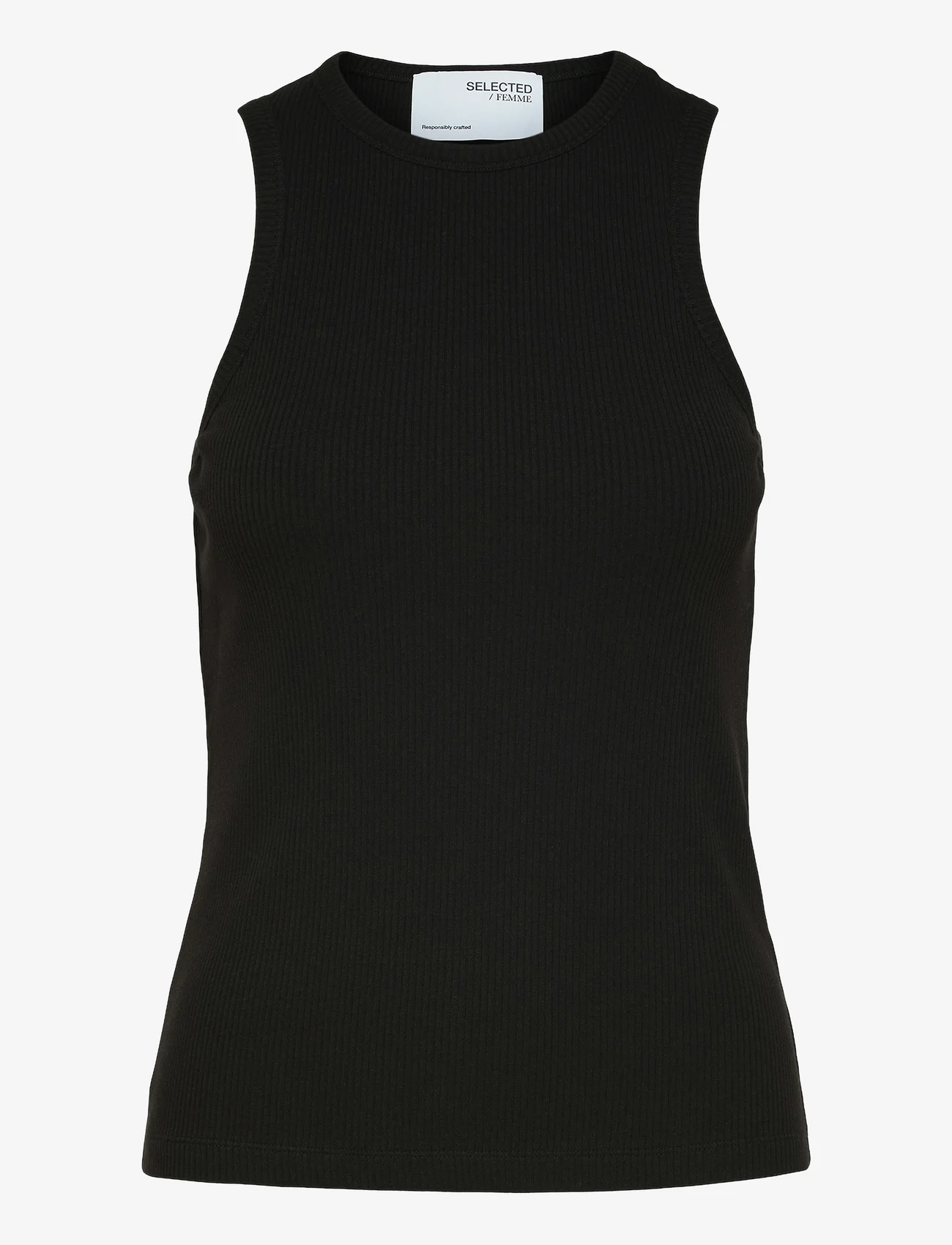 Selected Femme - SLFANNA O-NECK TANK TOP NOOS - lowest prices - black - 0