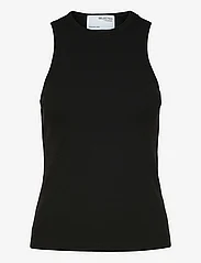 Selected Femme - SLFANNA O-NECK TANK TOP NOOS - lägsta priserna - black - 0