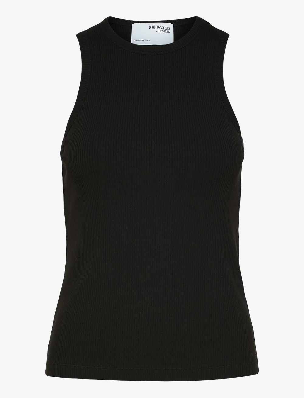 Selected - SLFANNA O-NECK TANK TOP NOOS - topy bez rękawów - black - 1