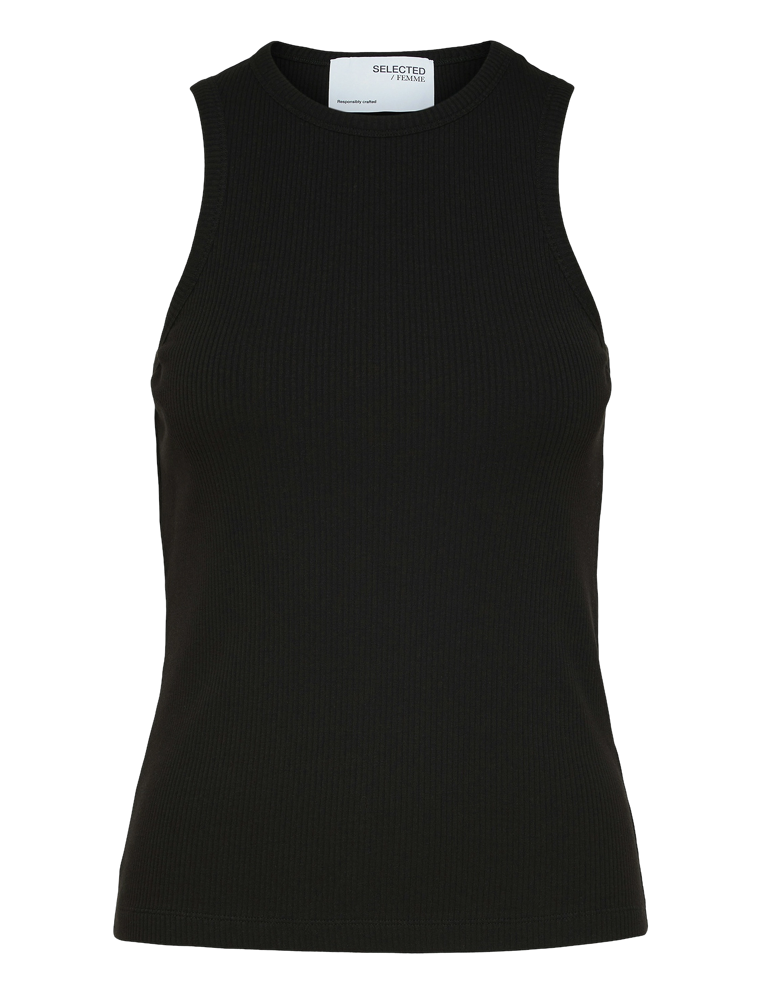Selected SLFANNA O-NECK TANK TOP NOOS - Selected - BLACK / black