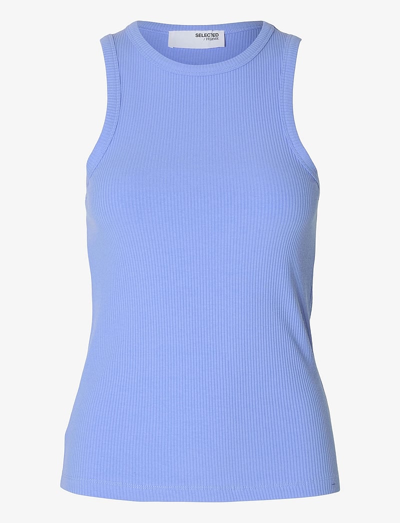 Selected - SLFANNA O-NECK TANK TOP NOOS - topid ja varrukateta alussärgid - cornflower blue - 1