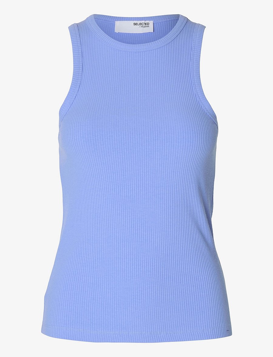 Selected - SLWANNA O-NECK TANK TOP NOOS - Ärmellose tops - cornflower blue - 1