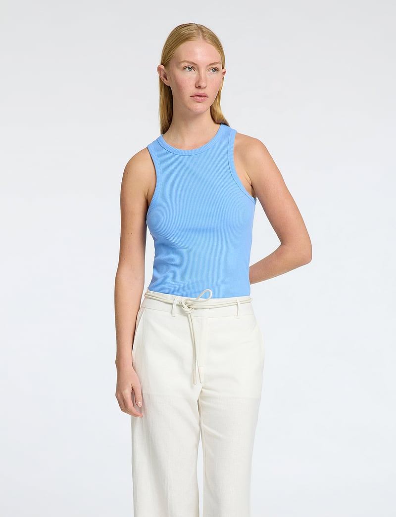Selected - SLFANNA O-NECK TANK TOP NOOS - topid ja varrukateta alussärgid - cornflower blue - 0