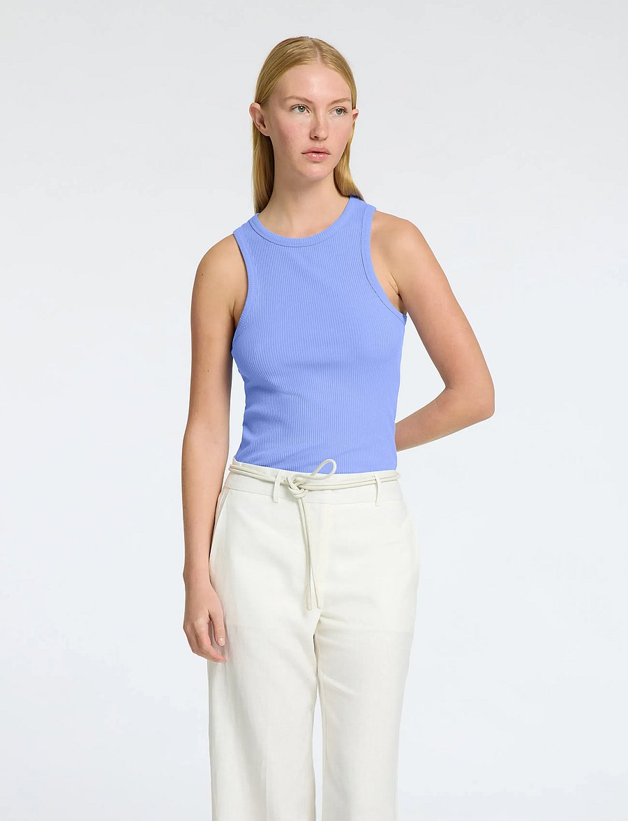 Selected - SLWANNA O-NECK TANK TOP NOOS - Ärmellose tops - cornflower blue - 0