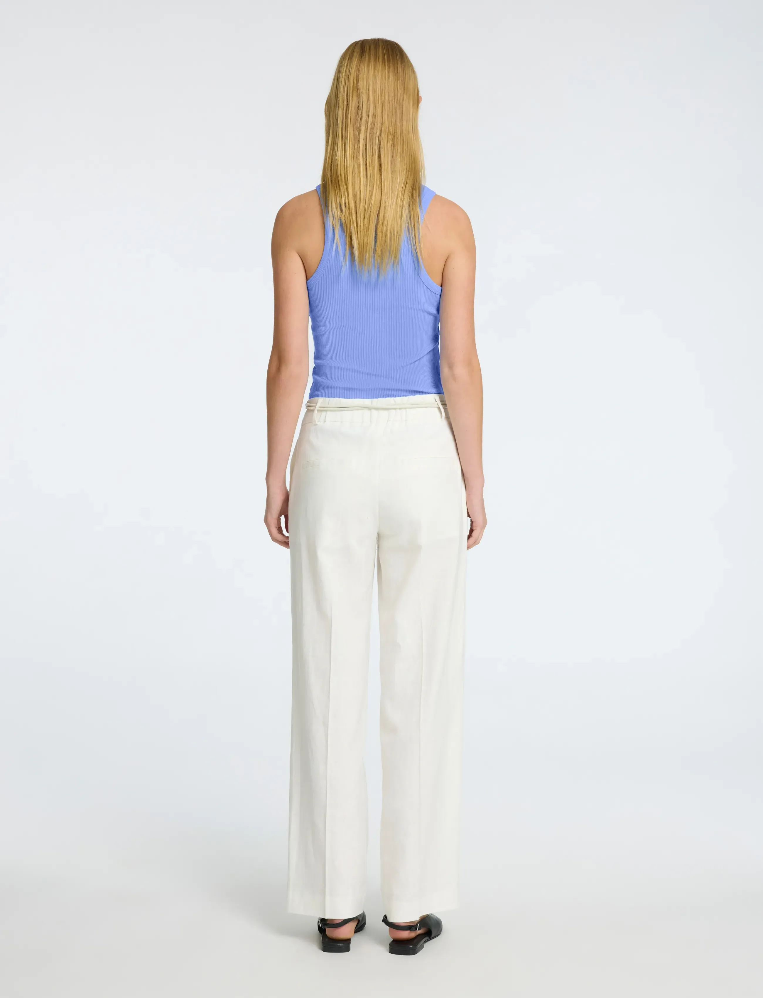 Selected - SLWANNA O-NECK TANK TOP NOOS - tanktops - cornflower blue - 2