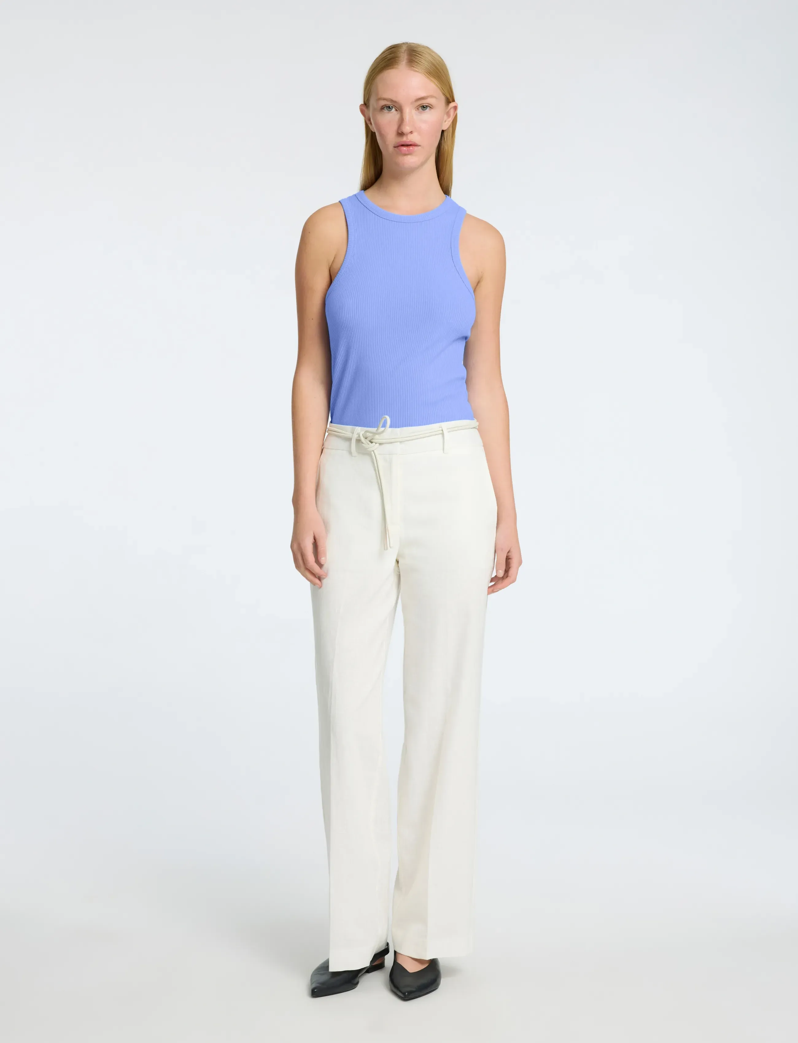 Selected - SLWANNA O-NECK TANK TOP NOOS - tanktops - cornflower blue - 4
