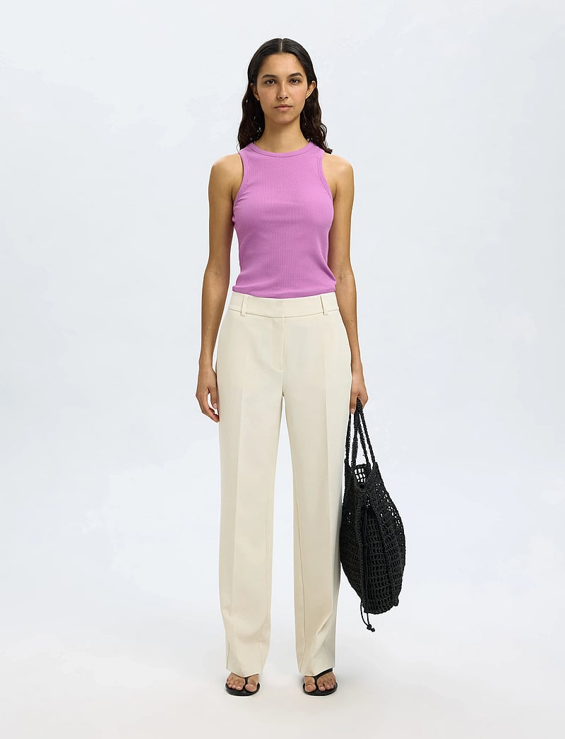 Selected - SLFANNA O-NECK TANK TOP NOOS - topy bez rękawów - first bloom - 3