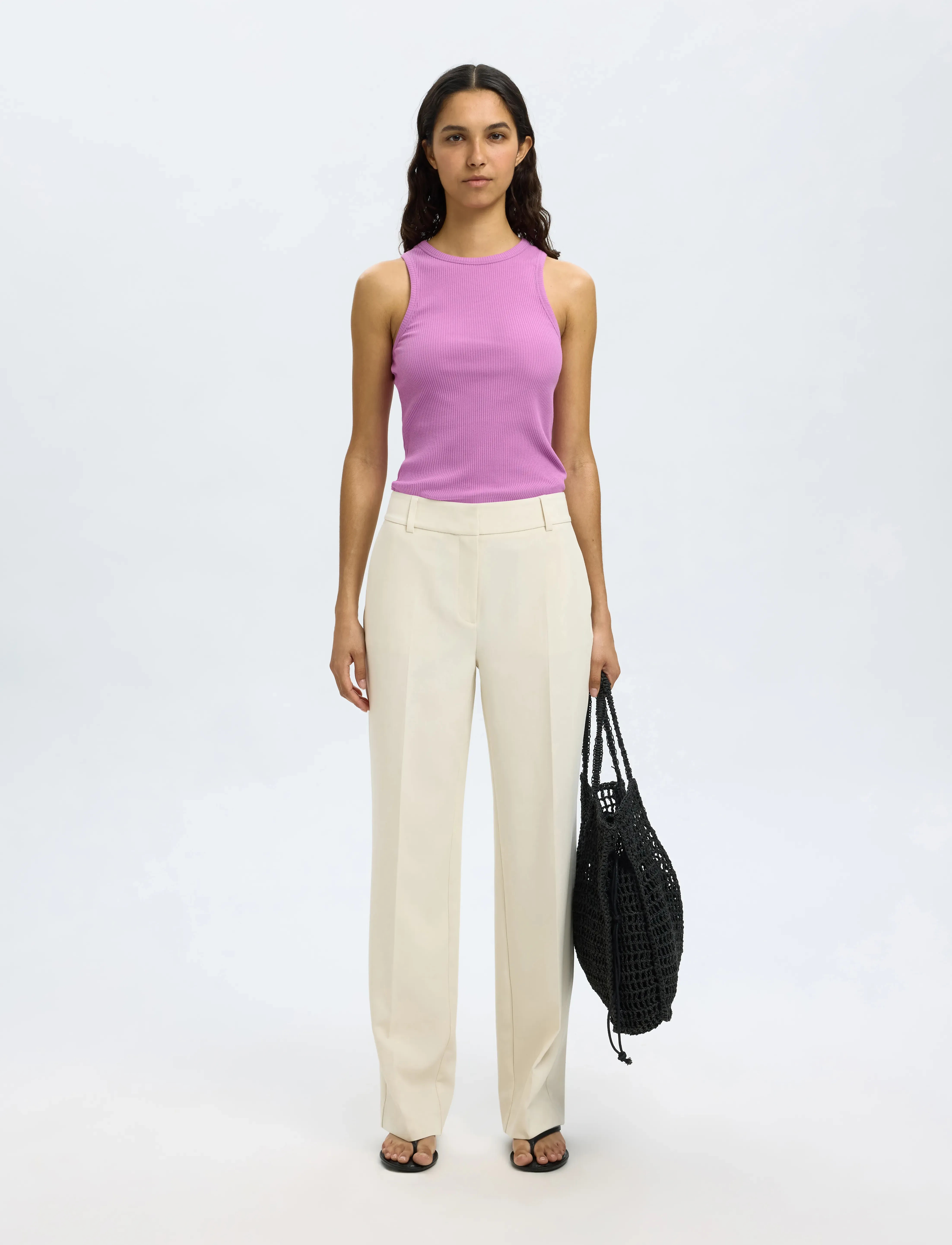 Selected - SLWANNA O-NECK TANK TOP NOOS - Ärmellose tops - first bloom - 3