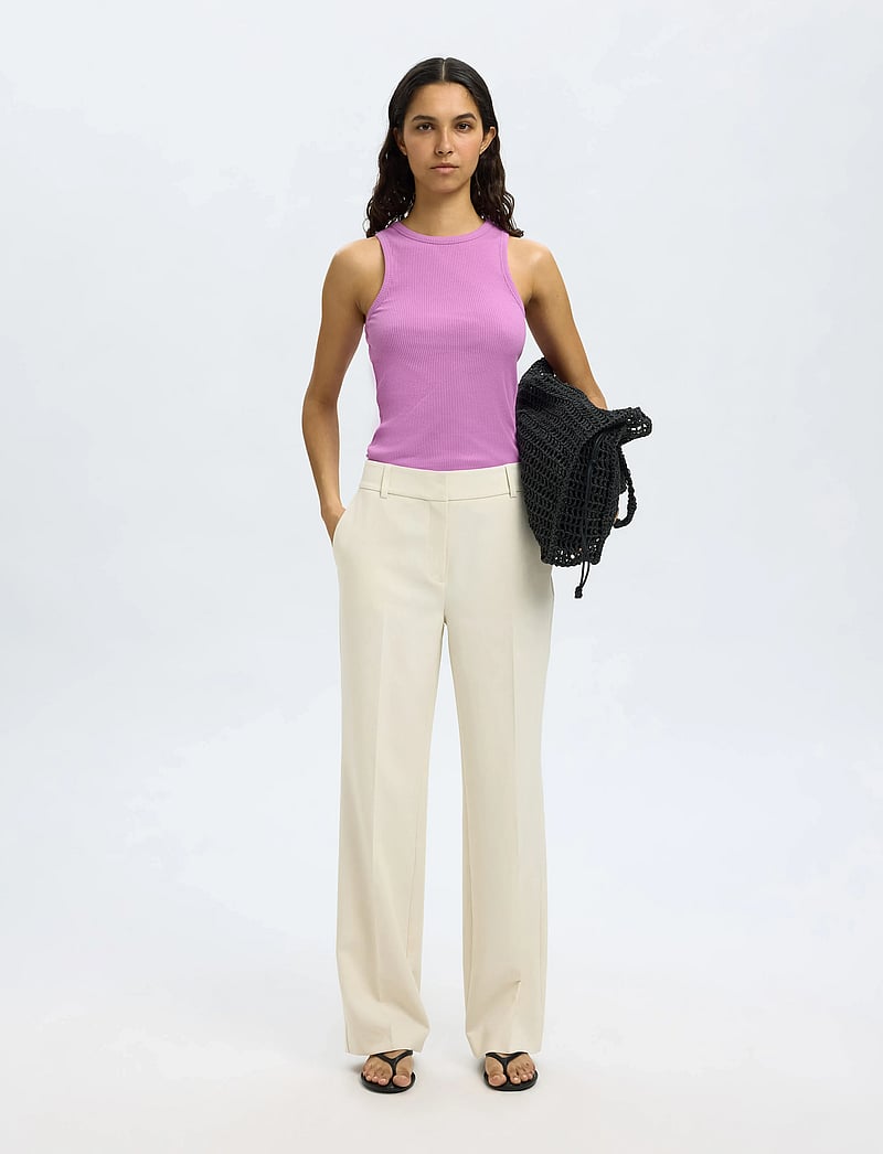 Selected - SLFANNA O-NECK TANK TOP NOOS - topy bez rękawów - first bloom - 5