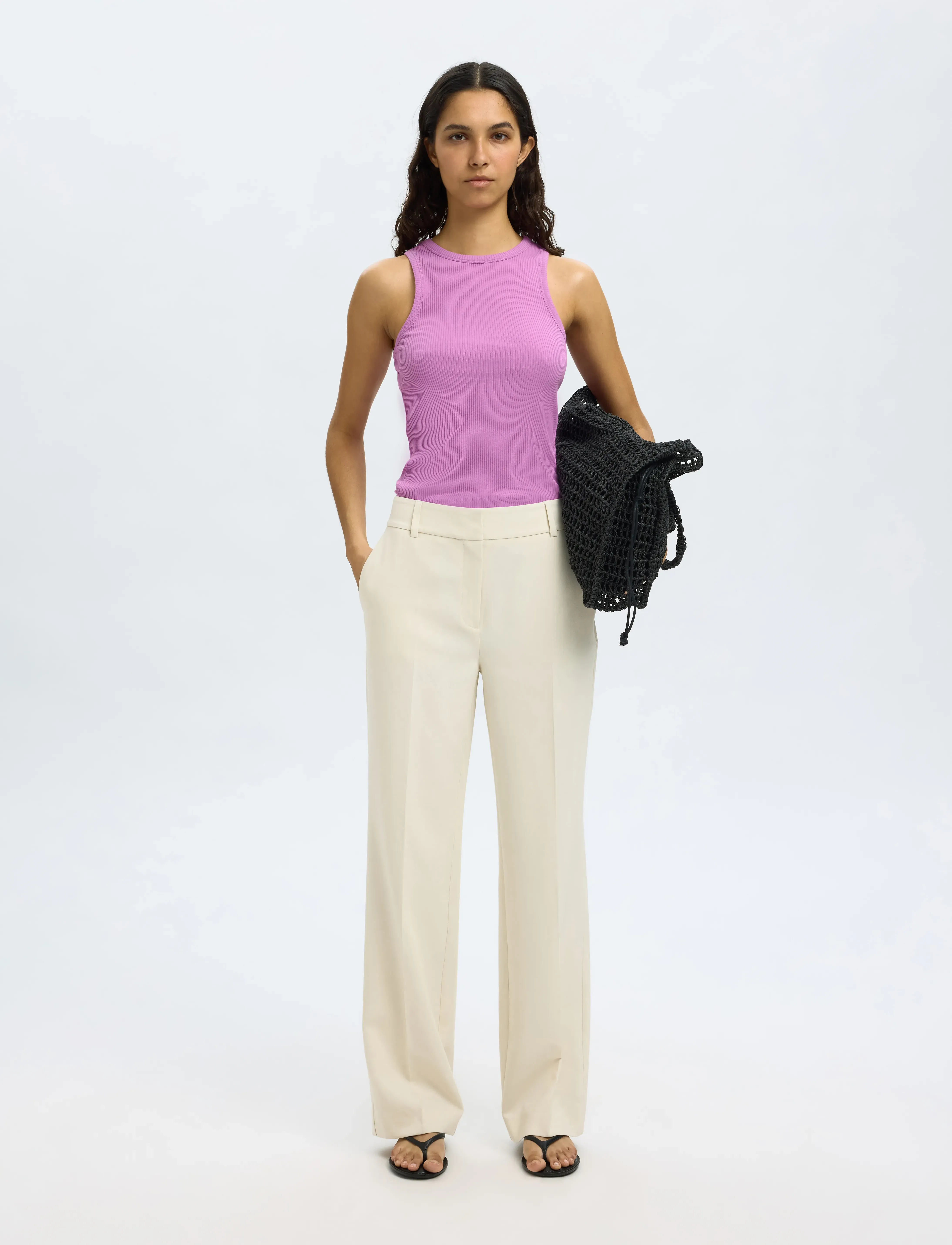 Selected - SLWANNA O-NECK TANK TOP NOOS - Ärmellose tops - first bloom - 5