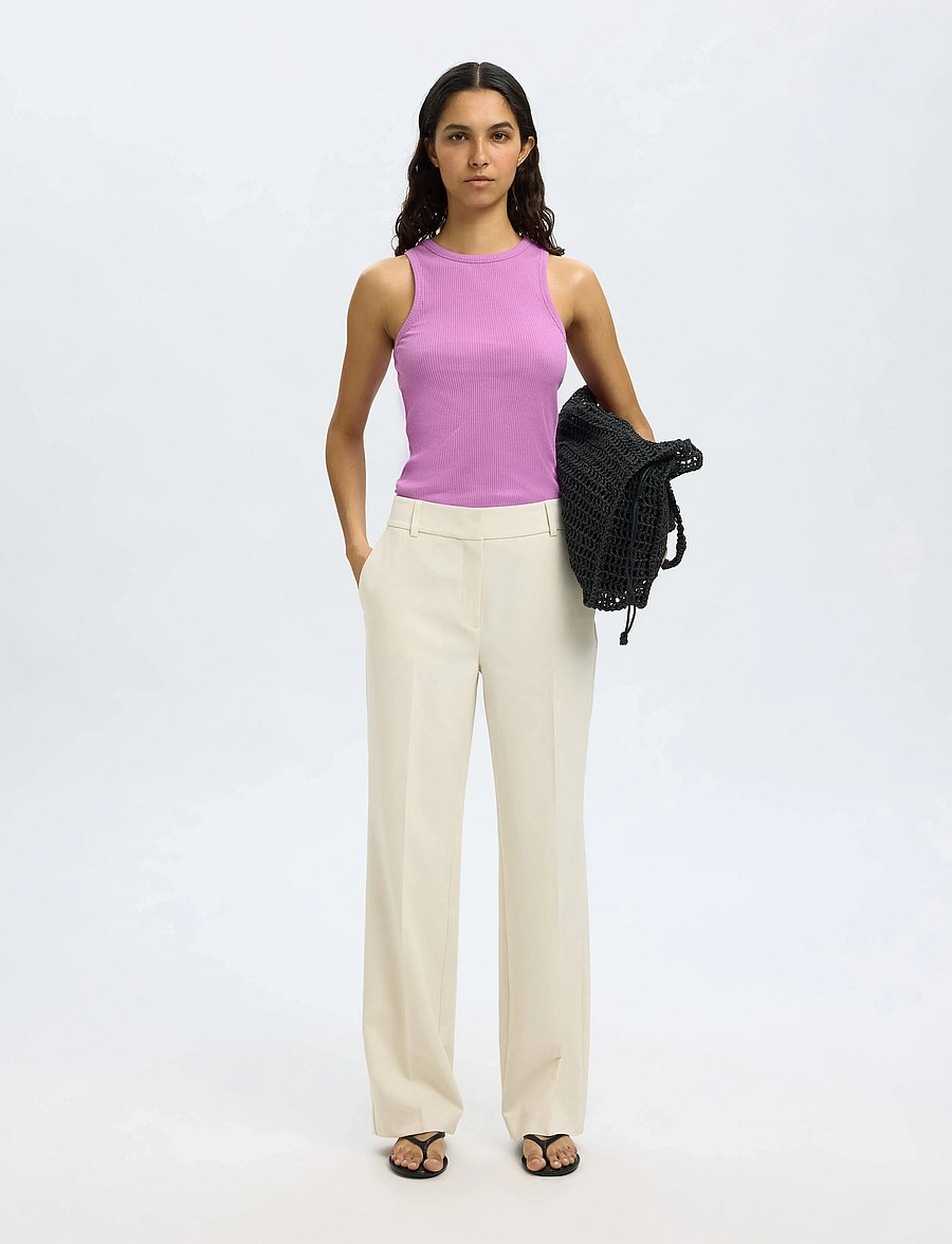 Selected - SLWANNA O-NECK TANK TOP NOOS - Ärmellose tops - first bloom - 5