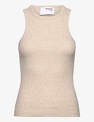 Selected Femme - SLFANNA O-NECK TANK TOP NOOS - lowest prices - oatmeal - 0